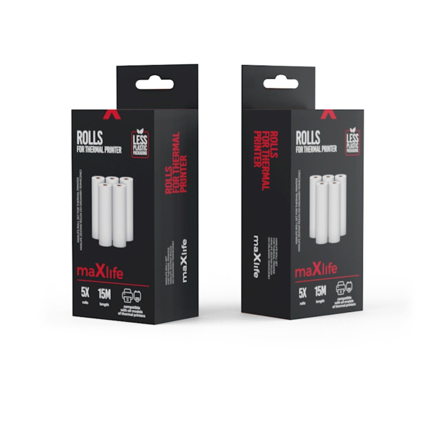 MaXlife Druckerpapier Rollen für den tragbaren MINI CAT Thermodrucker Thermopapier