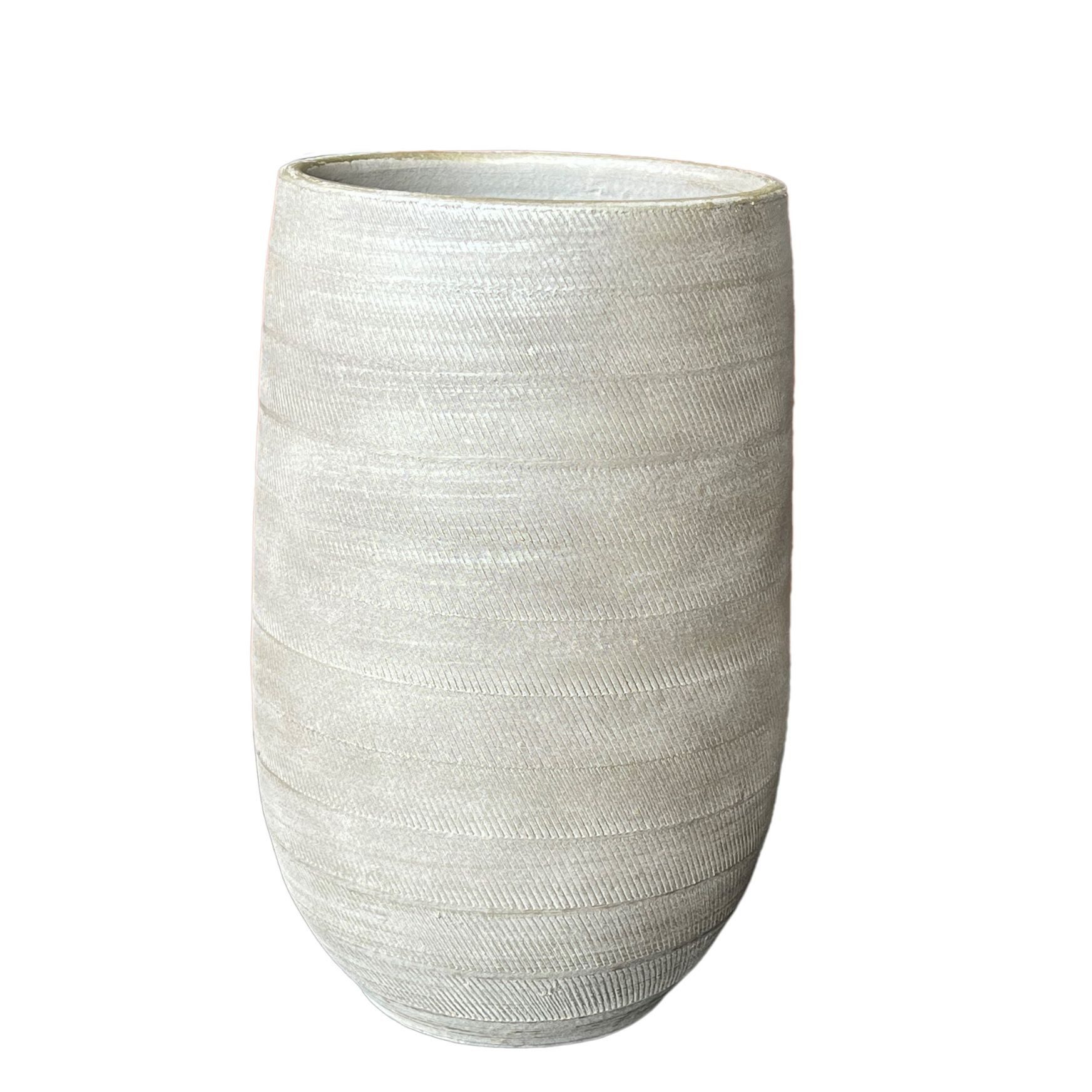 CreaFlor Home Bodenvase Nagano, Farbe: Grau, Höhe: 30cm
