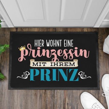 Fußmatte Hier Wohnt Eine Prinzessin mit Ihrem Prinz Fußmatte Geschenk Lustiger, Trendation