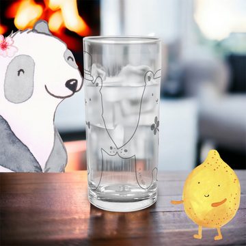 Mr. & Mrs. Panda Glas 200 ml Bär Heirat - Transparent - Geschenk, Wasserglas, Glas, Teddybä, Premium Glas, Stilvolle Gravur