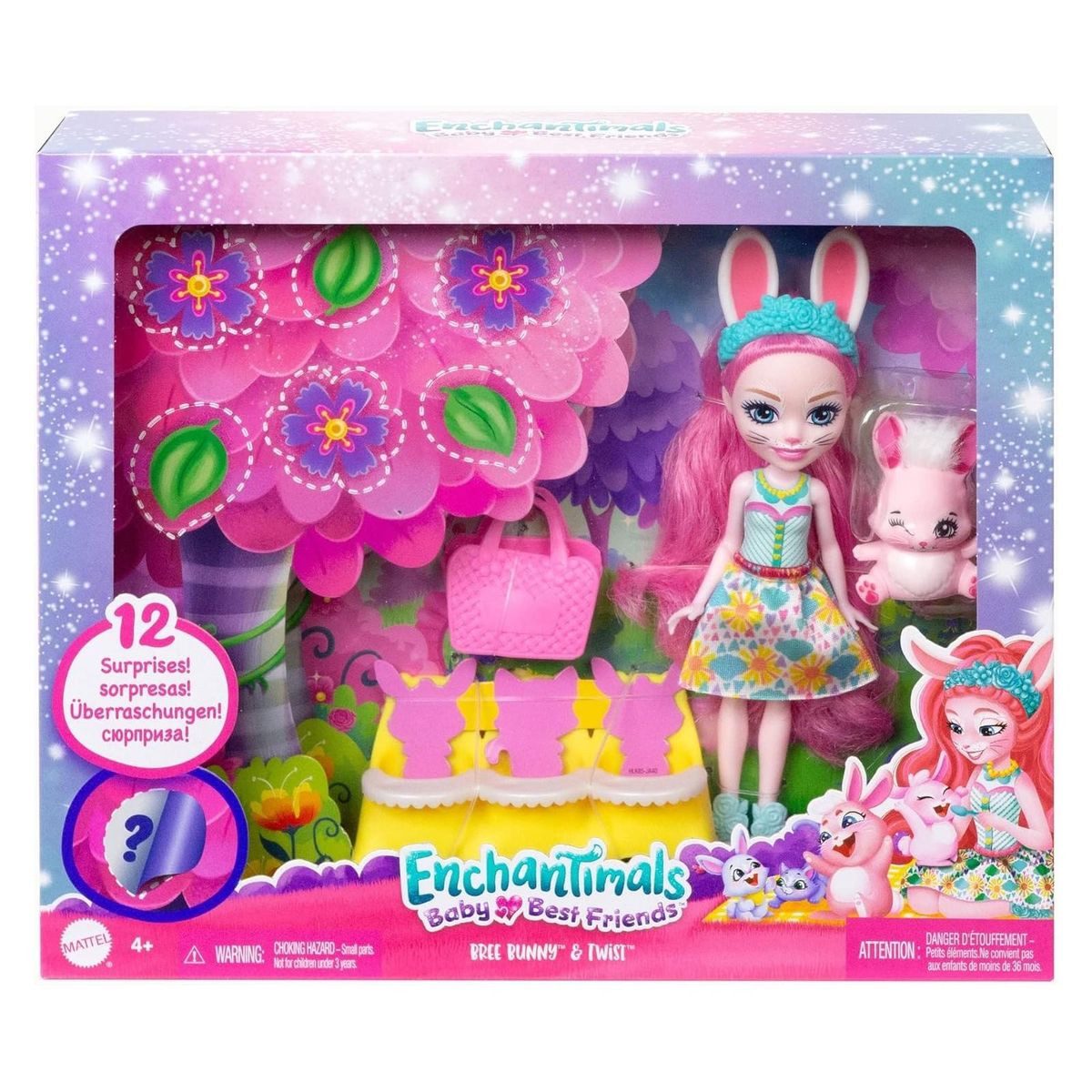 Mattel® Spielwelt MattelHLK85EnchantimalsBBFPuppe+Tierfreund&12ÜberrachungenBree Bu