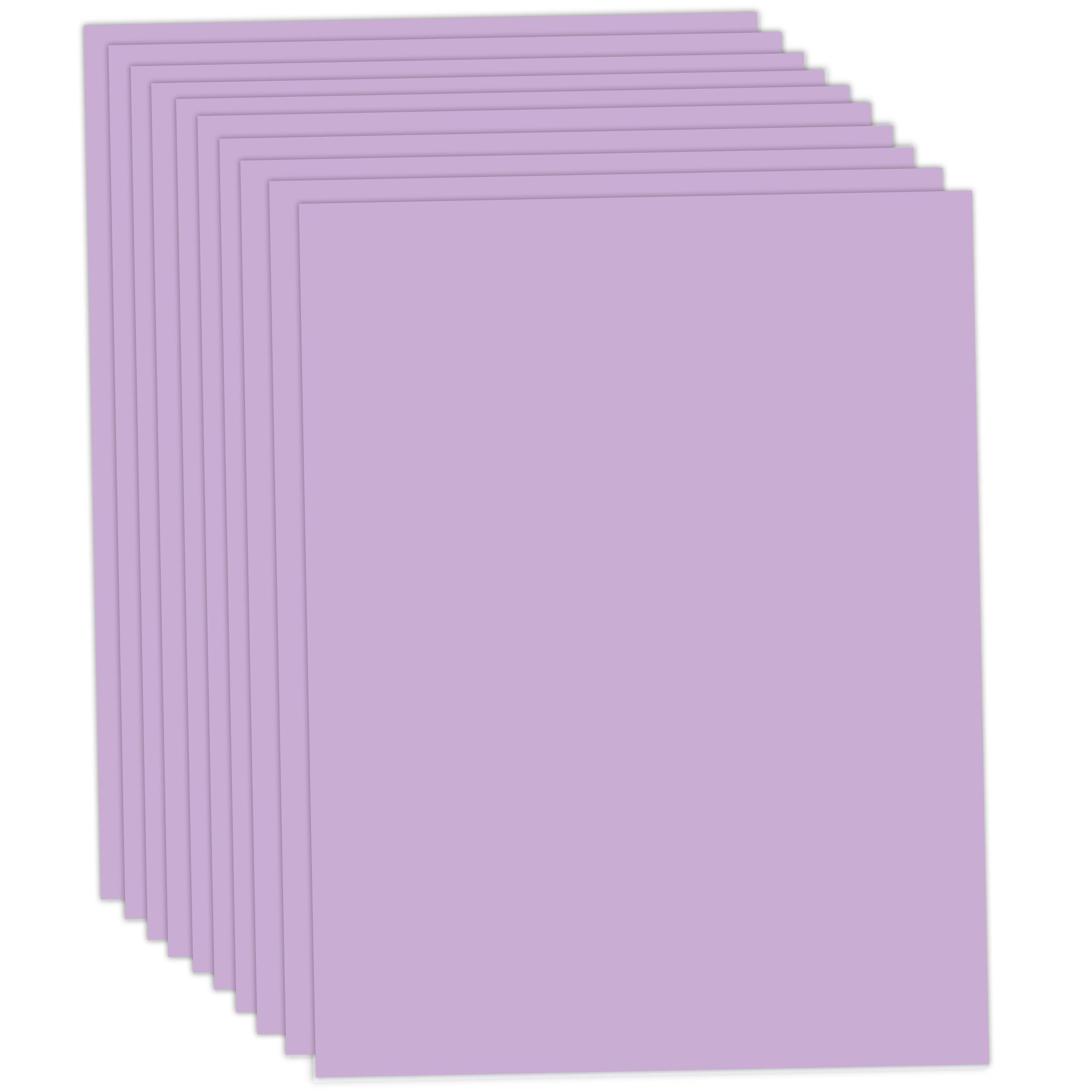 trendmarkt24 Bastelkartonpapier Tonpapier Set 50 x 70cm, 130 g/m² Bastelpapier 10 Blatt einfarbig, Auf beiden Seiten Farbig