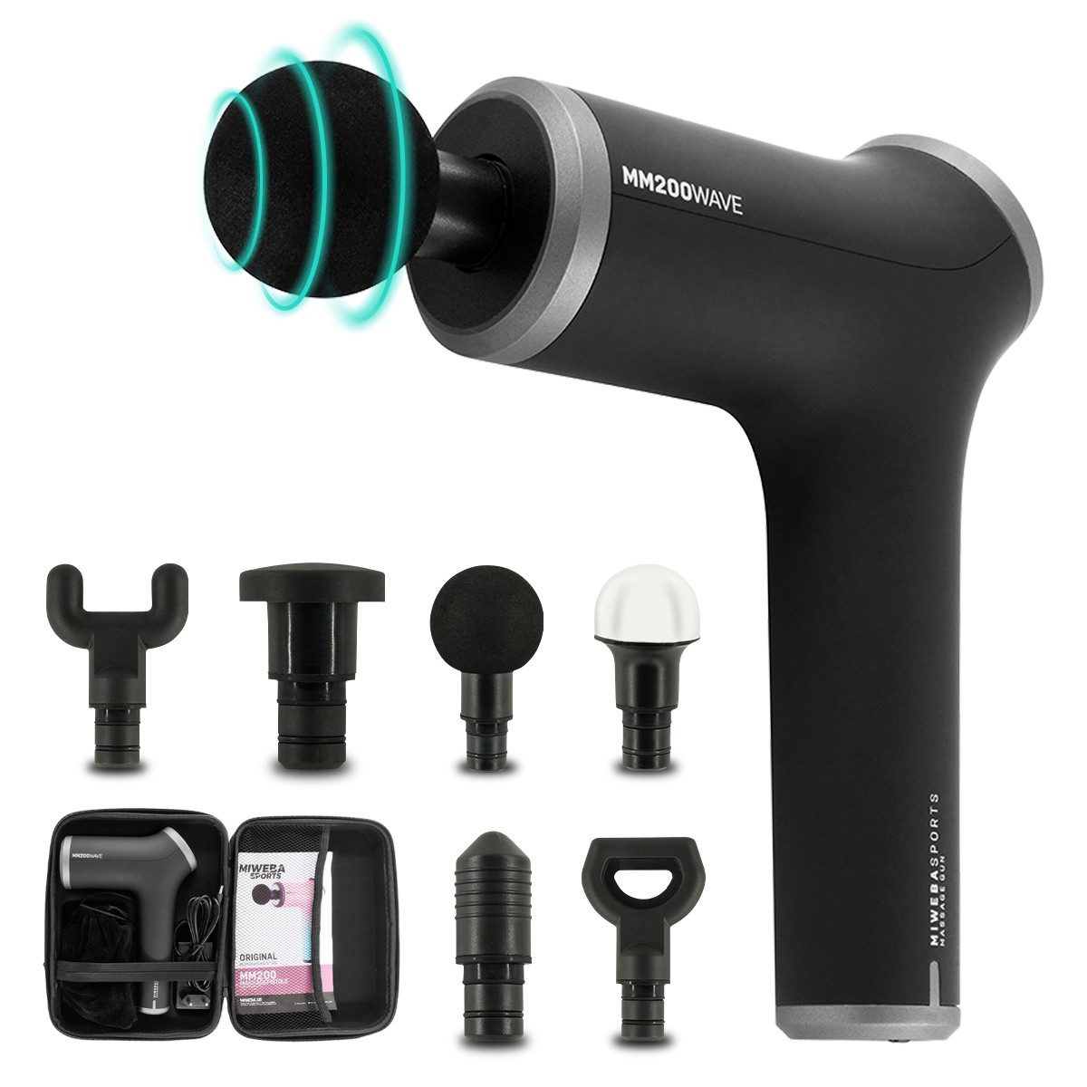 Massagepistole Profi Massage Pistole MM200 inkl. 6 Massageköpfen - 2500 mAh