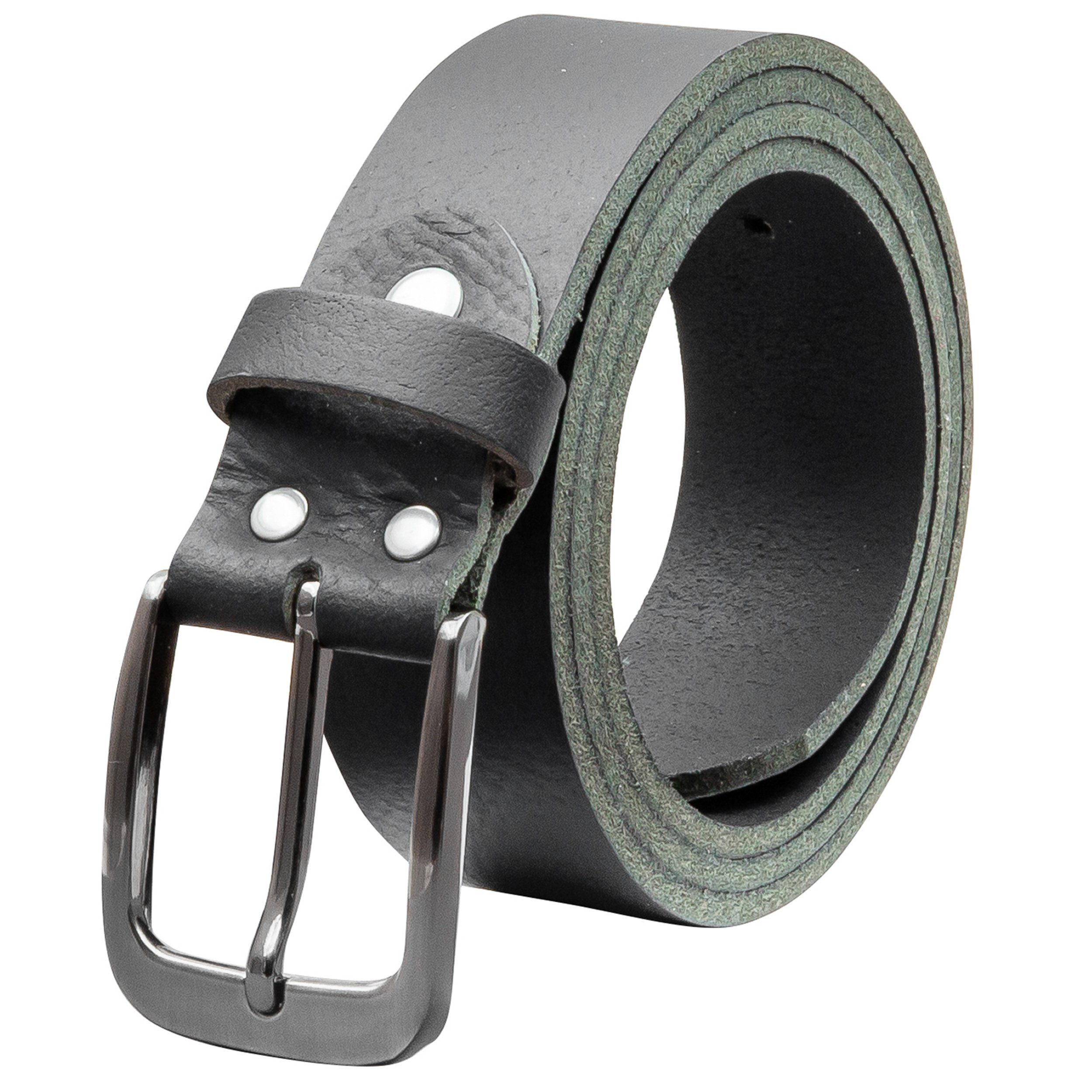 COLOGNEBELT Ledergürtel OM434-VL-Schwarz MADE IN GERMANY, Schwarz Kürzbar, 100 % Echtleder, Aus einem Stück, Unisex