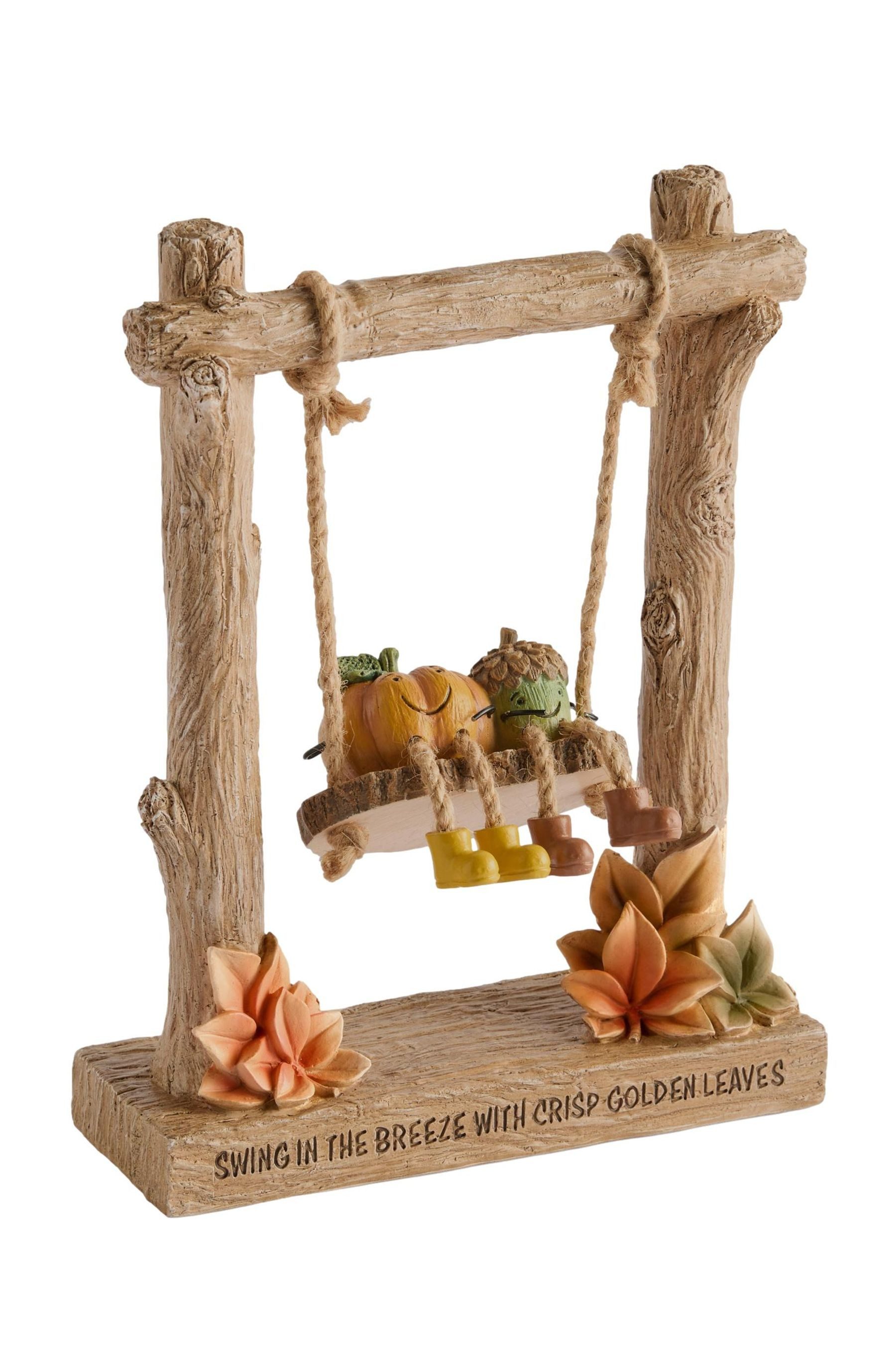 Dekoobjekt Kürbis und Eichel Ornament mit Schlackerbeinen