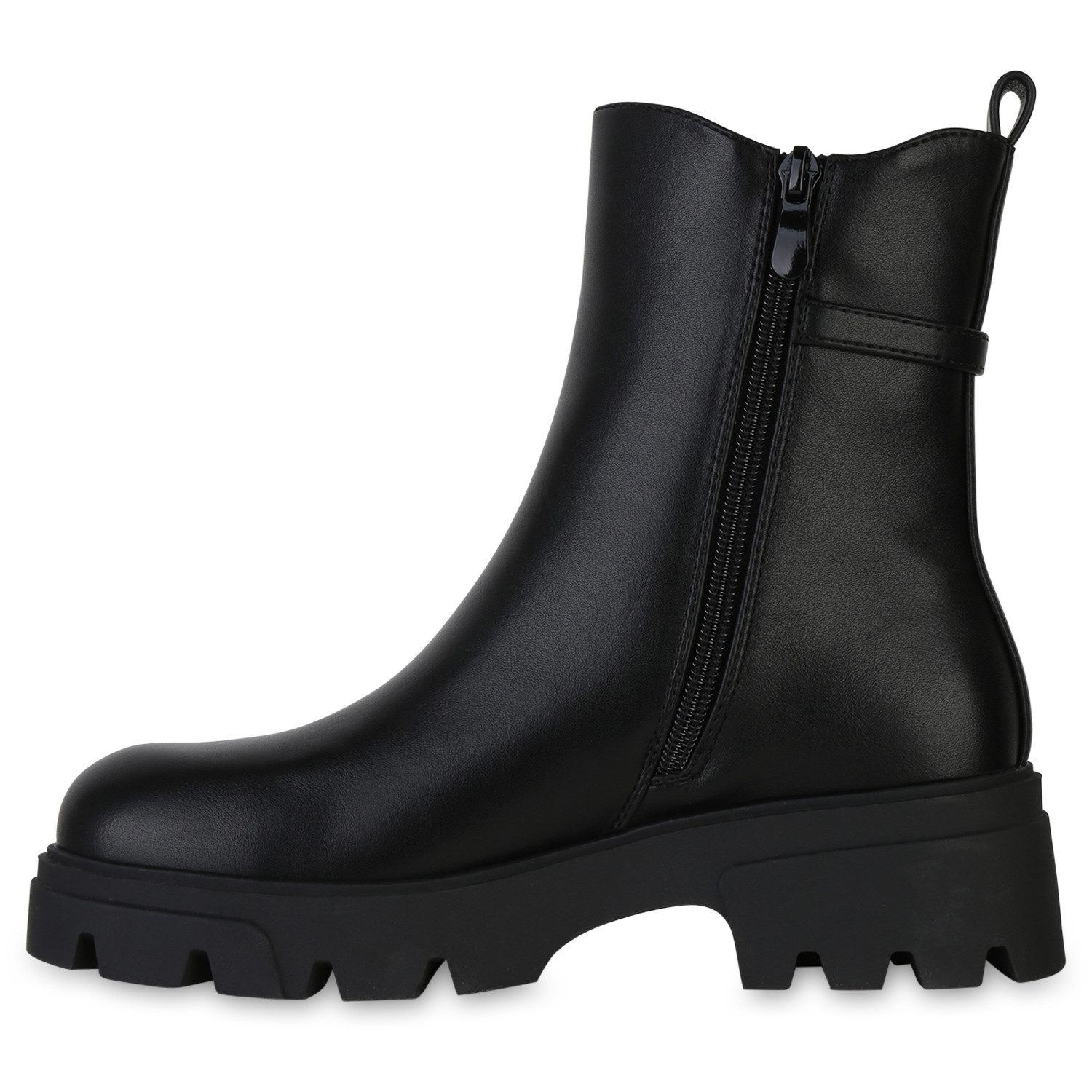 VAN HILL 841445 Stiefelette Damen Stiefeletten Esme Klassische Boots mit Blockabsatz & Plateau – Bild 3 von 4