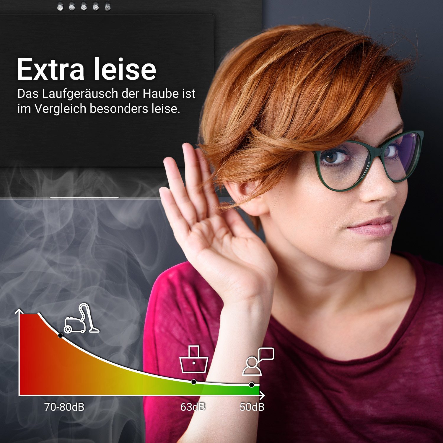 KKT KOLBE Wandhaube Dunstabzugshaube 60cm VTH6004S Dunstabzugshaube 60cm VTH6004S, Kopffreihaube / Abzugshaube / Schwarz / Stahl / Abluft / Umluft