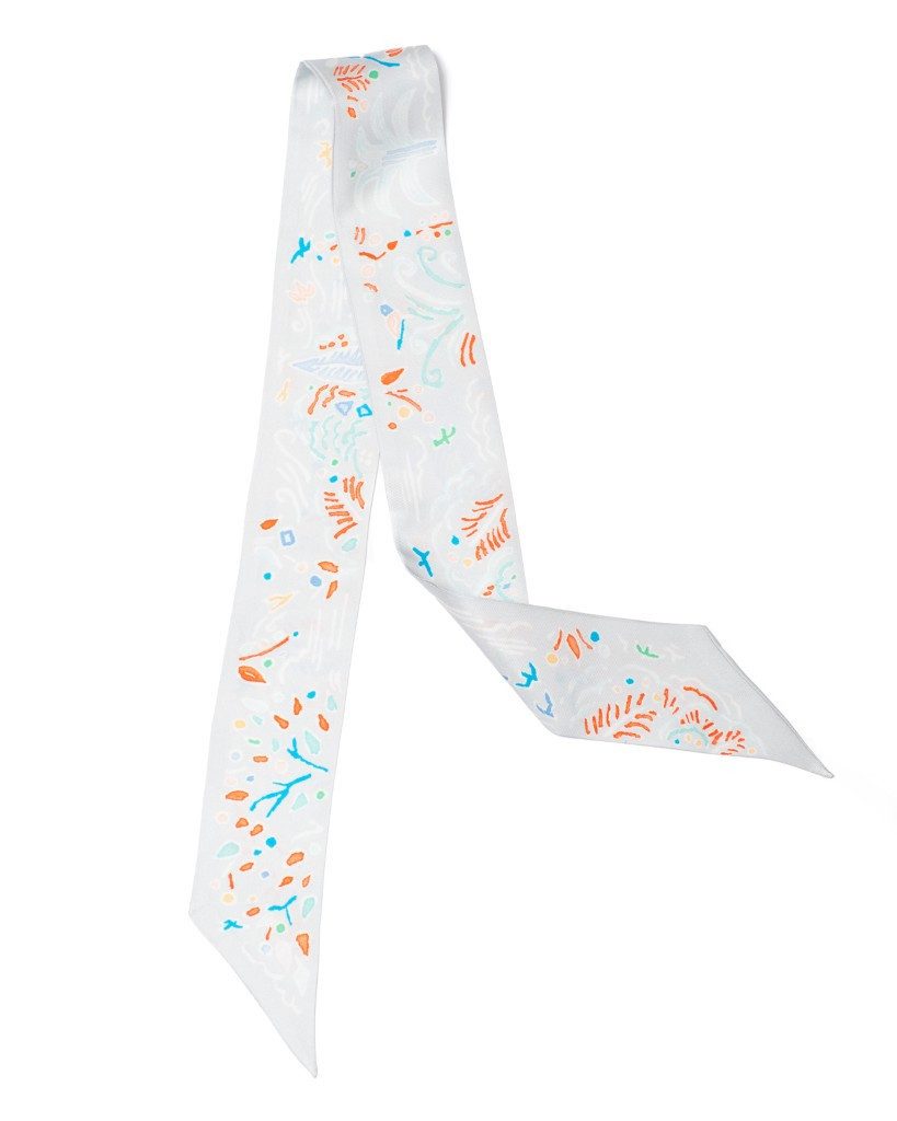 MayTree Seidentuch Seidenbandeau schmal beidseitig, playground 5 x 88 cm, (Stück), Seidentuch 100% Seide