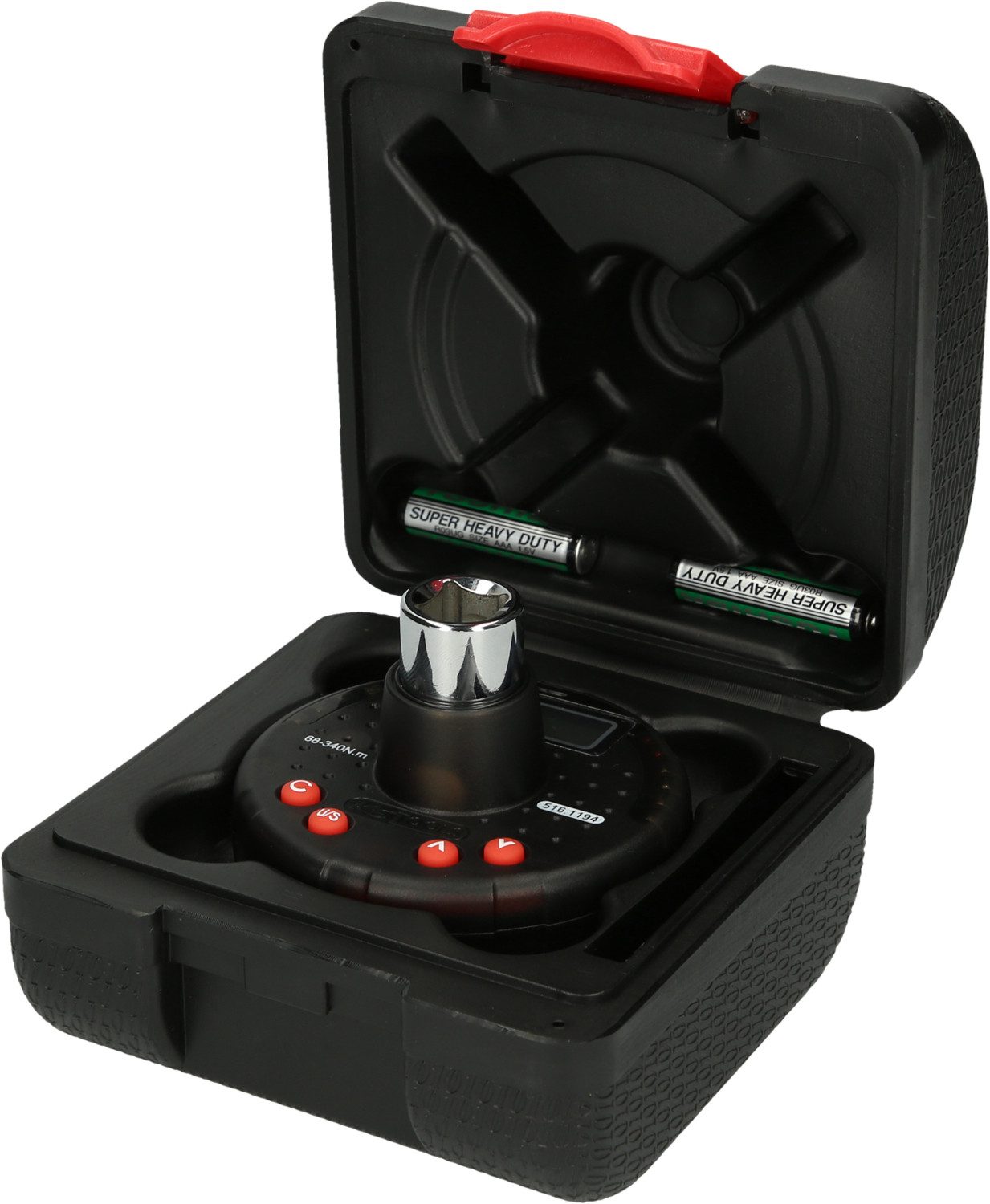 KS Tools Drehmomentschlüssel 1/2" Digitaler Drehmomentadapter mit Транспортир, 68-340 Nm (516.1