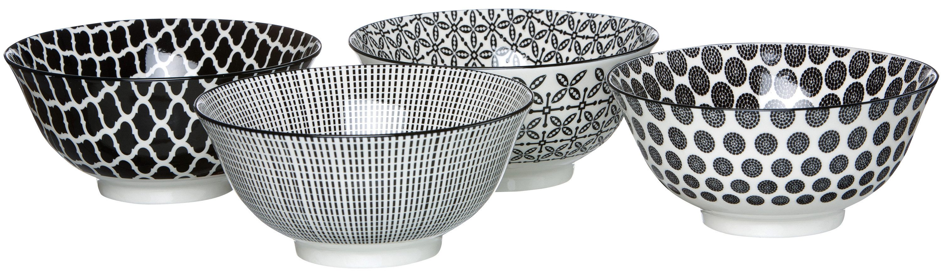 Ritzenhoff & Breker Müslischale Takeo, Porzellan, (Set, 4-tlg), skandinavisch-schlichter Touch, 650 ml