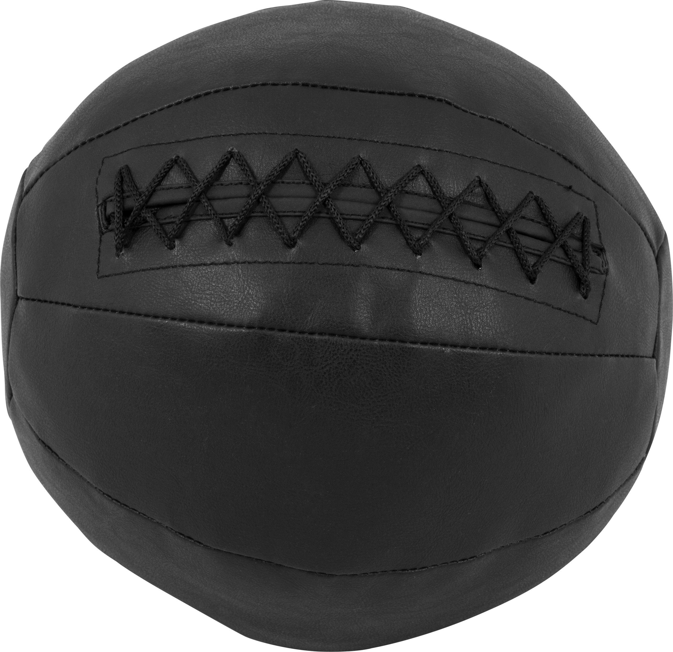 GORILLA SPORTS Medizinball Einzeln/Set, 29cm, aus Leder, Trainingsball, Fitnessball, Gewichtsball, Schwarz, Slamball, von 1 kg bis 10 kg Gewichten, für Krafttraining