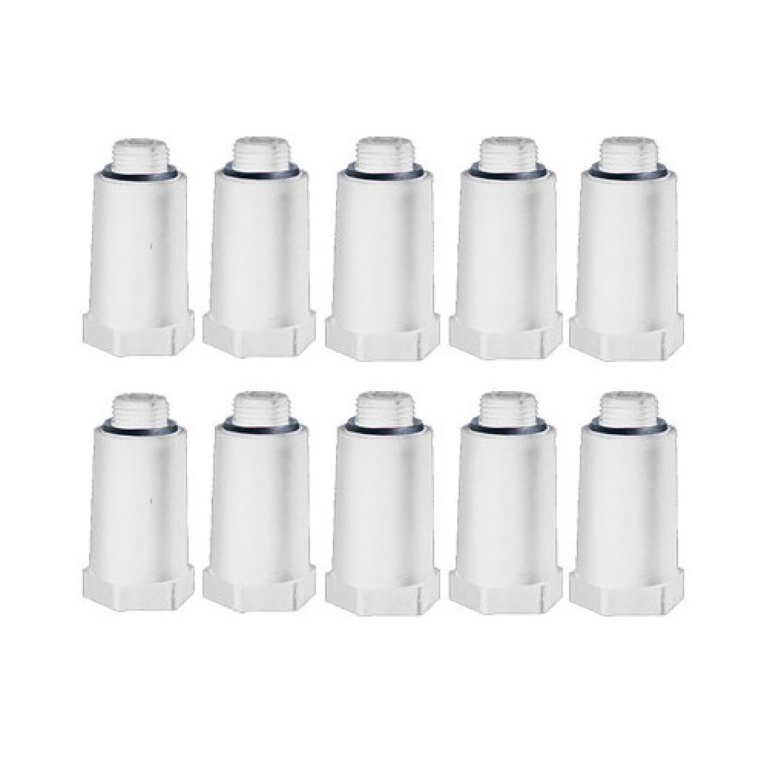 Haas Otto Gewindefitting 10x Baustopfen 1/2 Zoll weiss Abdrückstopfen mit Kunststoffgewinde