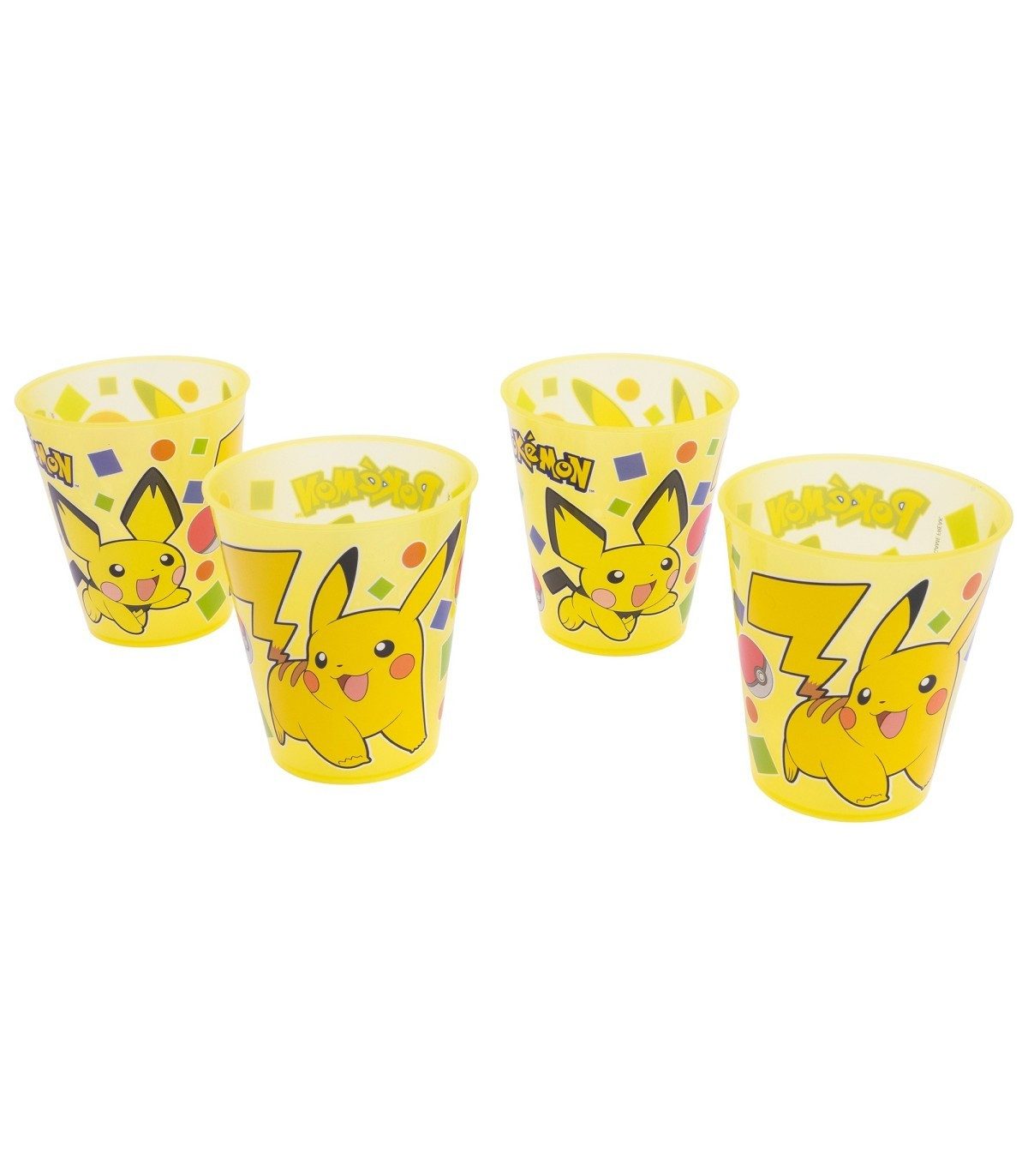 POKEMON JUEGO DE CARTAS Becher Kinder Becher Set 4 teilig 285 ml aus Polypropylen