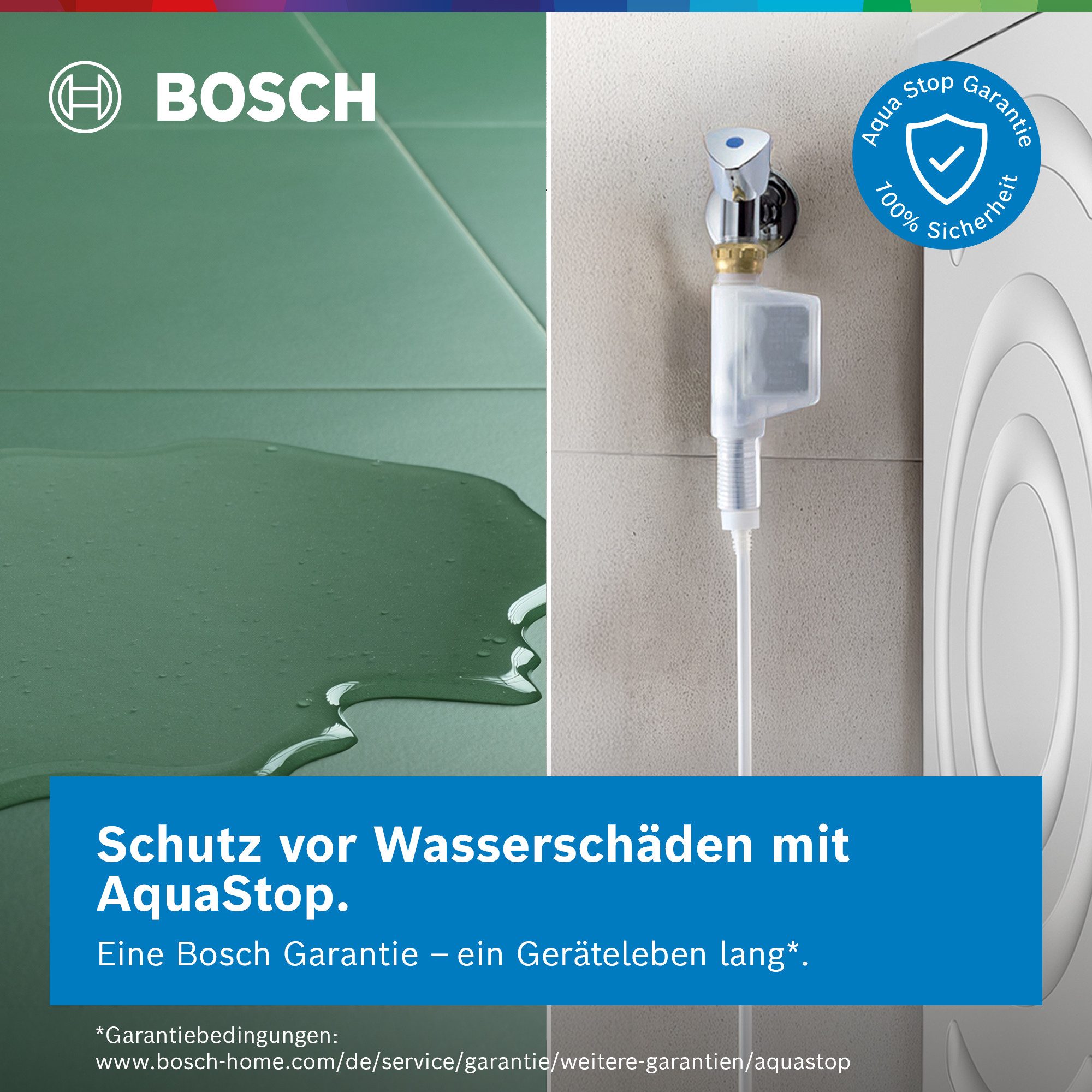 BOSCH Waschmaschine Serie 6 WUU28T48, 8 kg, 1400 U/min, unterbaufähig,Speed Perfect, Hygiene Plus, großes LED-Display – Bild 3 von 5