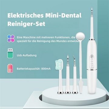 ELEKIN Elektrische Zahnbürste Smart Zahnbürsten Neuer Zahnsteinentferner Kits Mundpflege Ultraschall, Aufsteckbürsten: 4 St.
