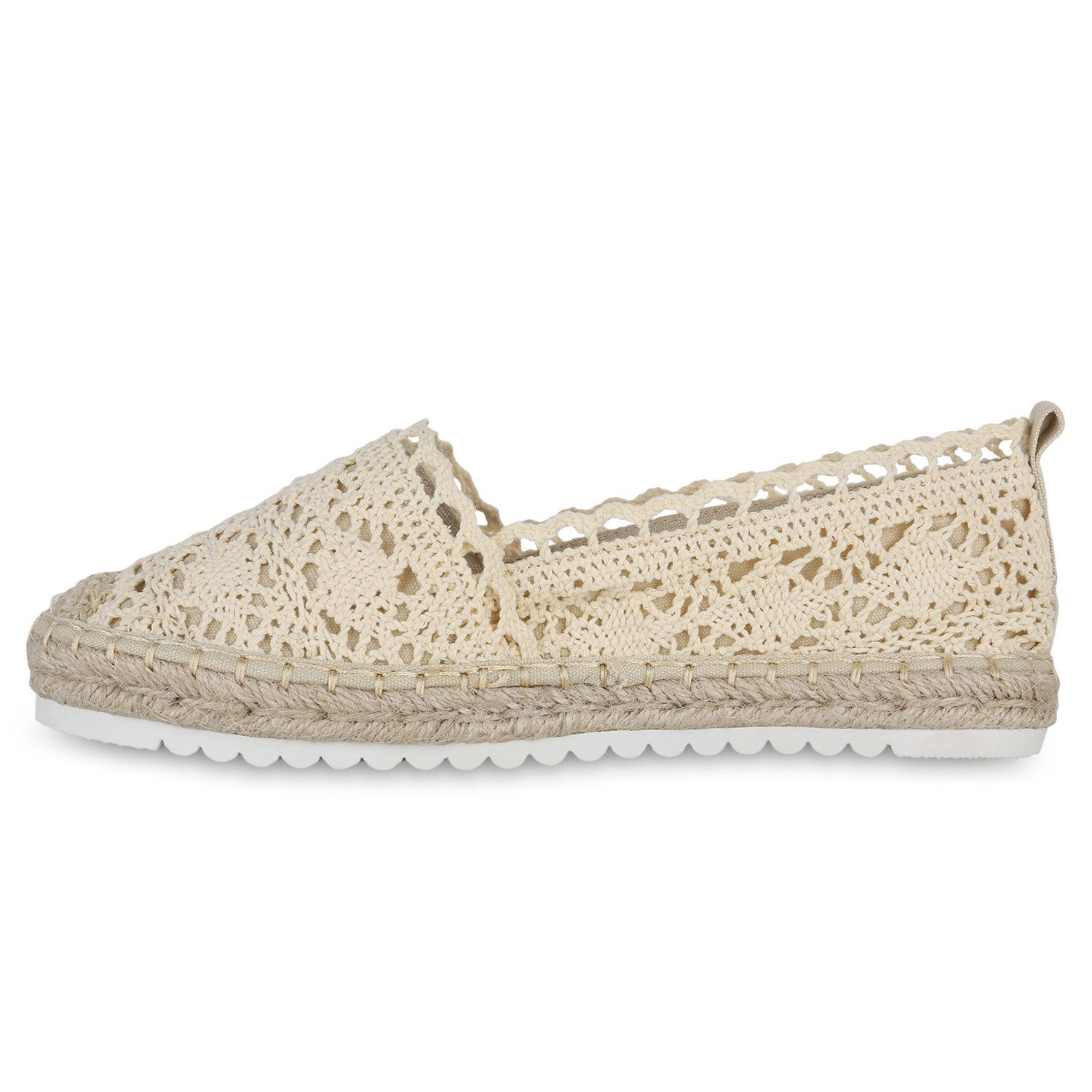 VAN HILL 841310 Espadrille Damen Espadrilles Slippers Spitze Bast Profil-So günstig online kaufen