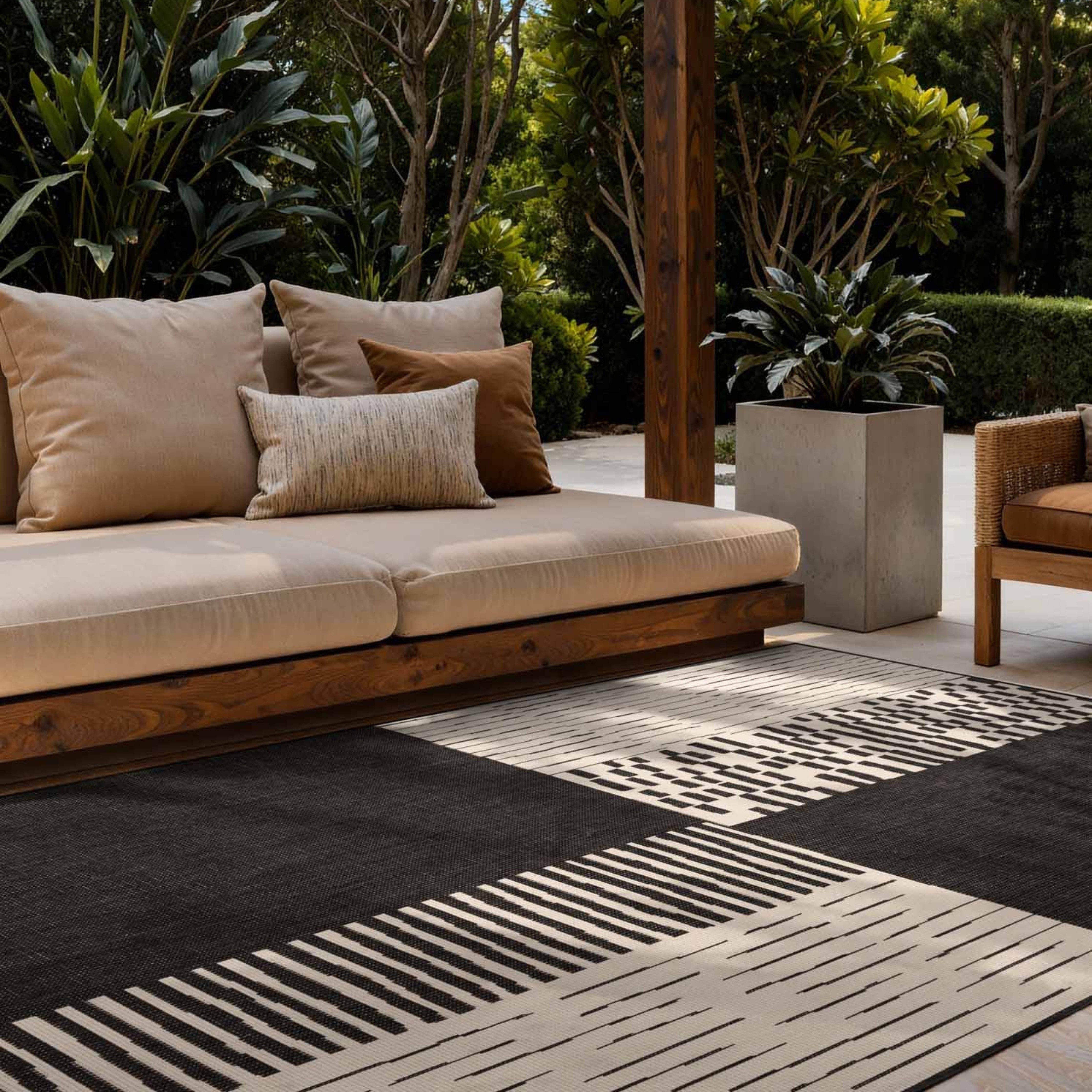Ted Baker Teppich Acacia, Wendeteppich, rechteckig, Höhe: 8 mm, Designteppich, Wetterfest, Pflegeleicht, Modern, Wohnzimmer, Terrasse