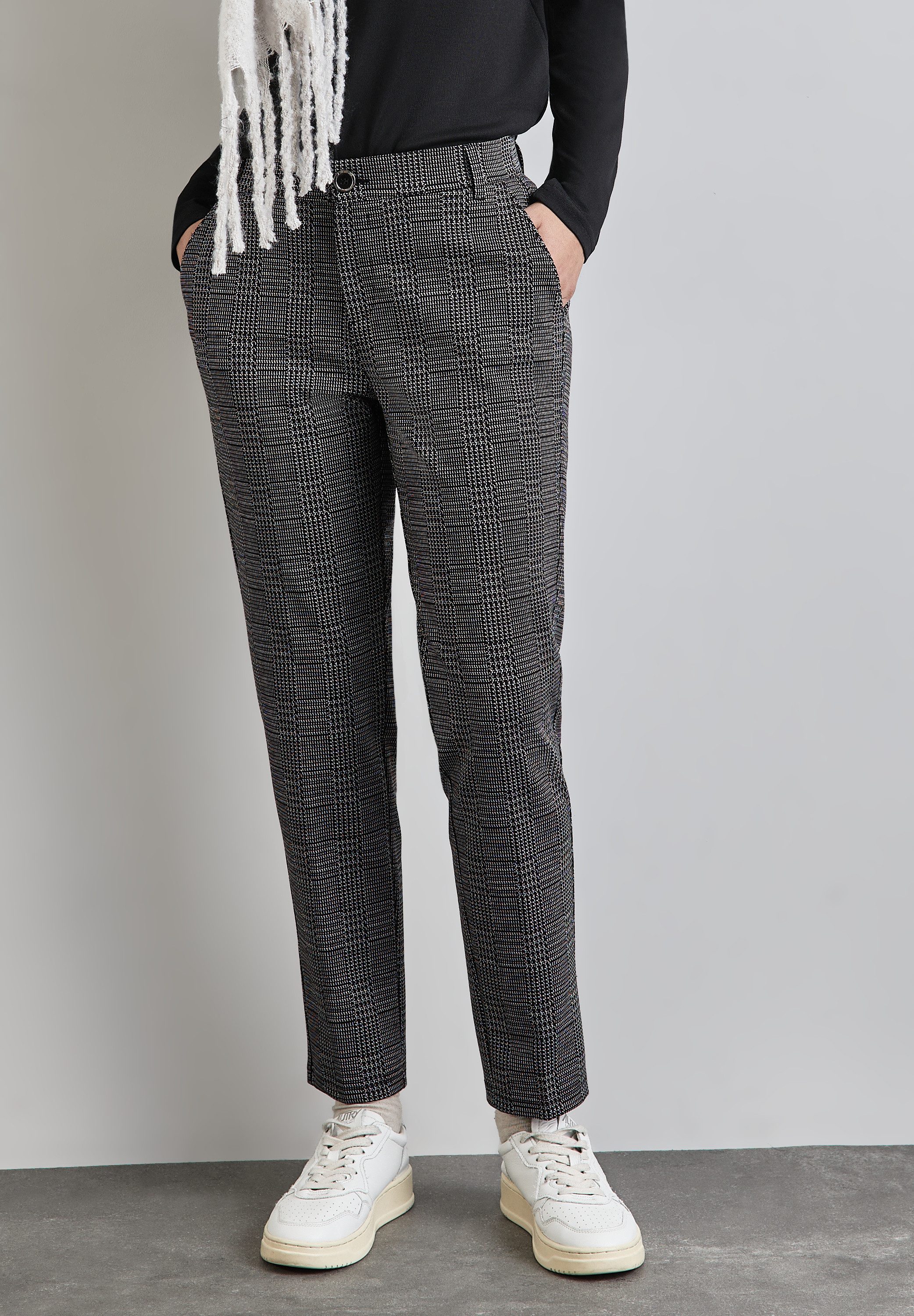 STREET ONE Chinohose Style Chino Check günstig online kaufen