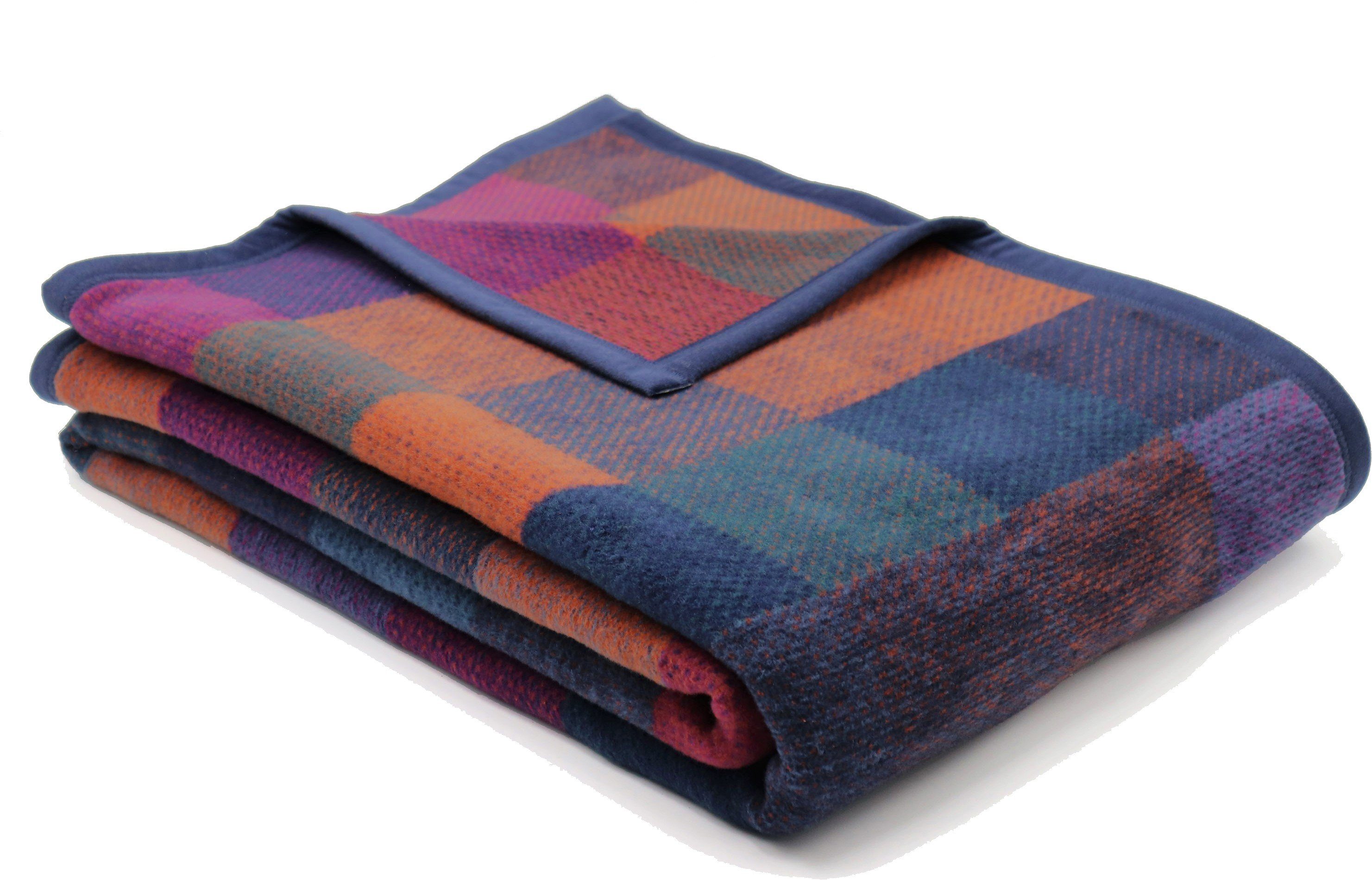 Wohndecke Dark Plum, bunt karierte Sofadecke günstig online kaufen