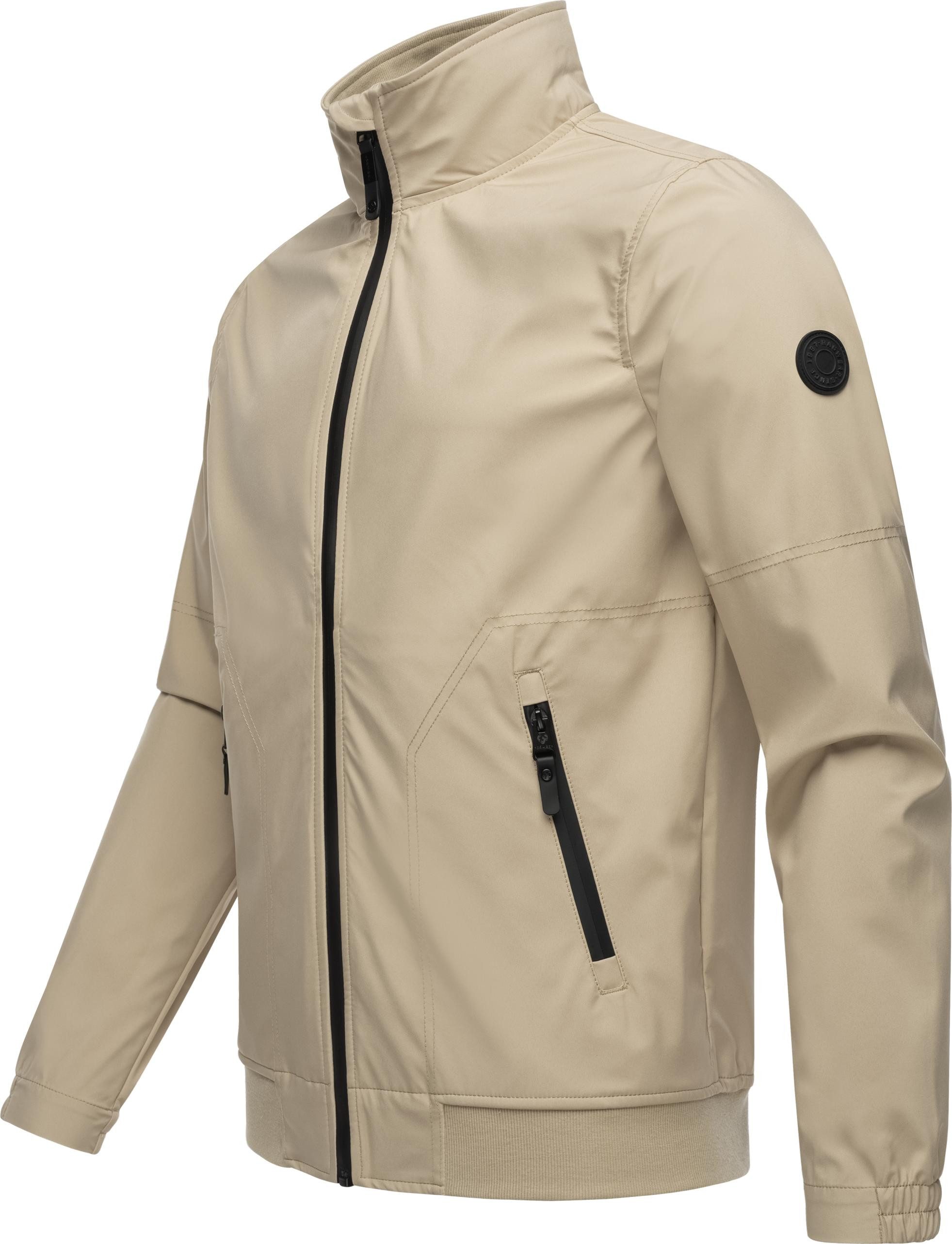 Ragwear Outdoorjacke Collwie wasserdichte Herren Übergangsjacke mit hohem Kragen