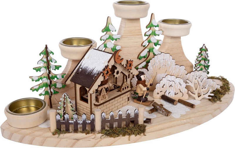 Myflair Möbel & Accessoires Teelichthalter (1 St), Winterlandschaft aus Holz