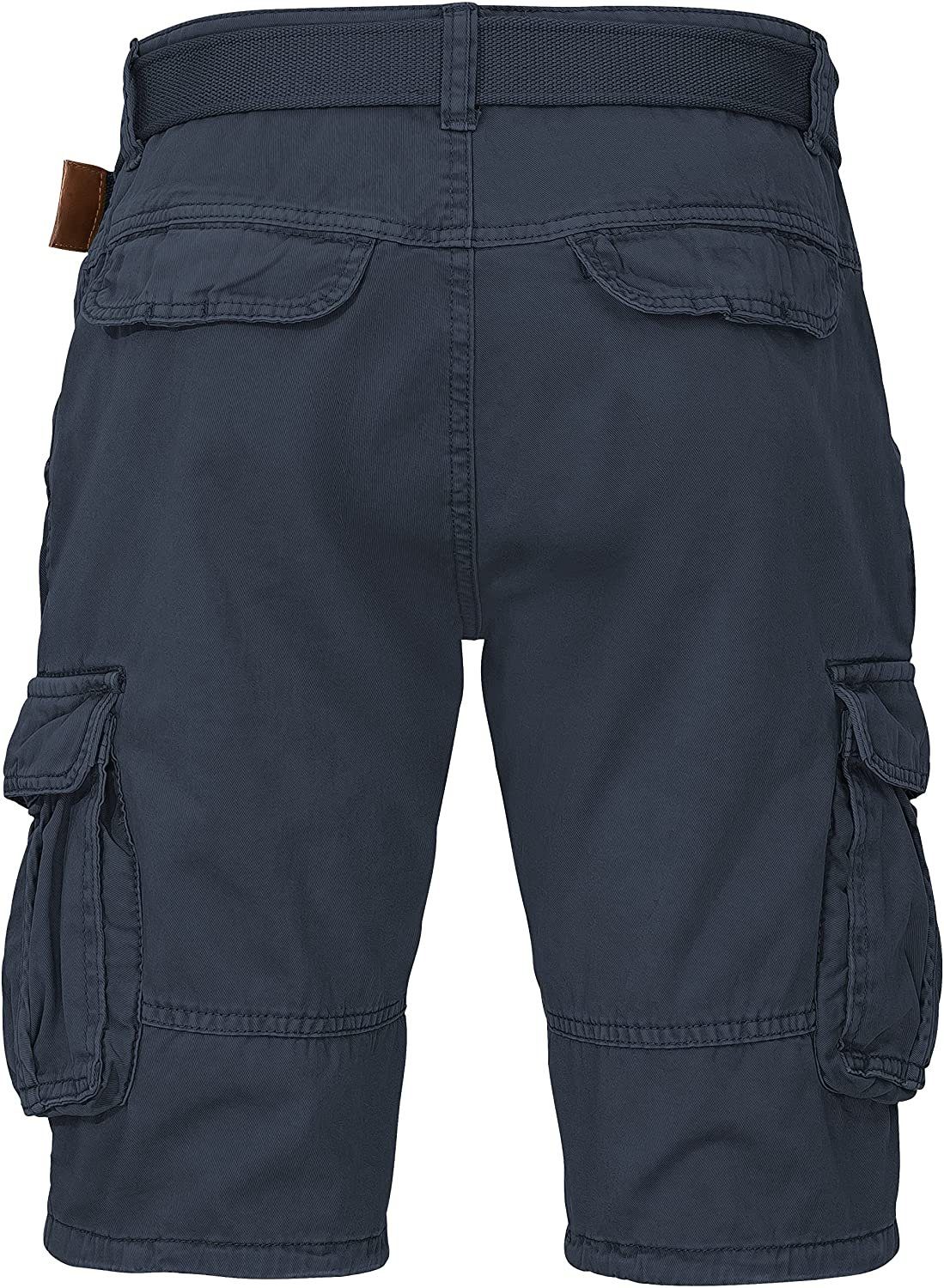 Indicode Cargoshorts Kjeld Herrencargoshorts mit 6 Taschen