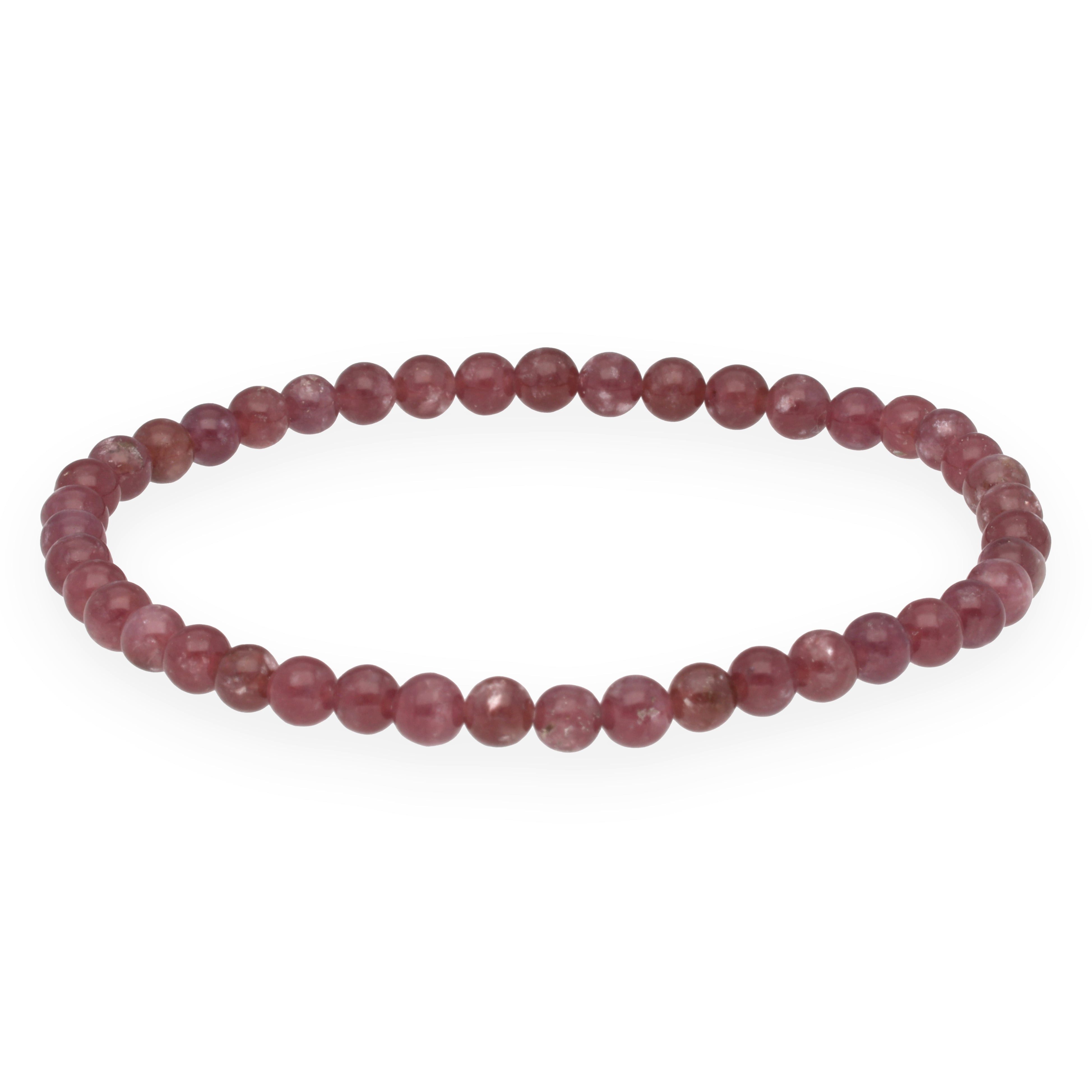 Lebensquelle Plus Armband Lepidolith Mini-Kugelarmband, 4 mm