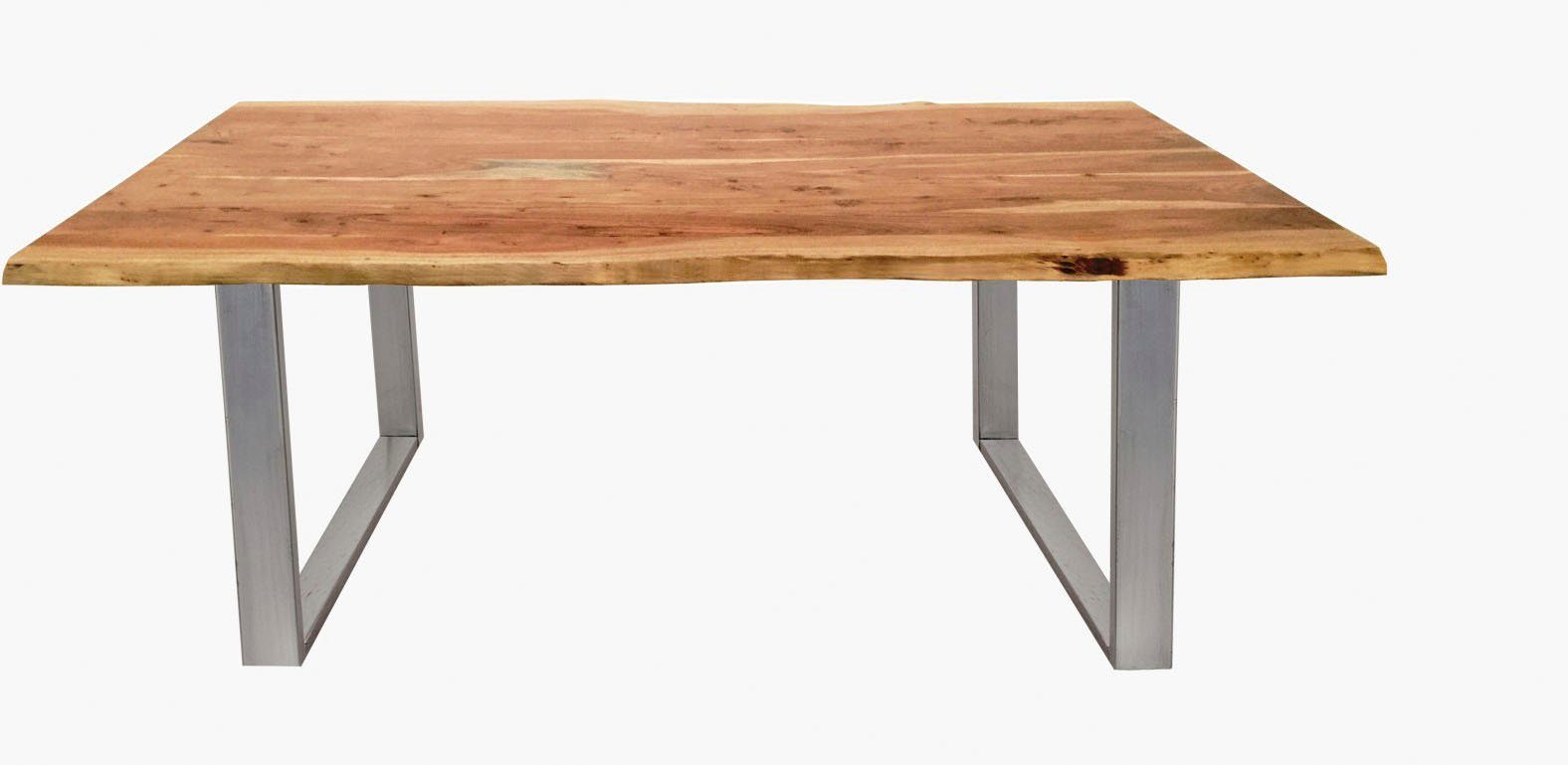 SIT Baumkantentisch, mit Baumkante wie gewachsen Natur, Antiksilber | Antiksilber | Baumkantentische