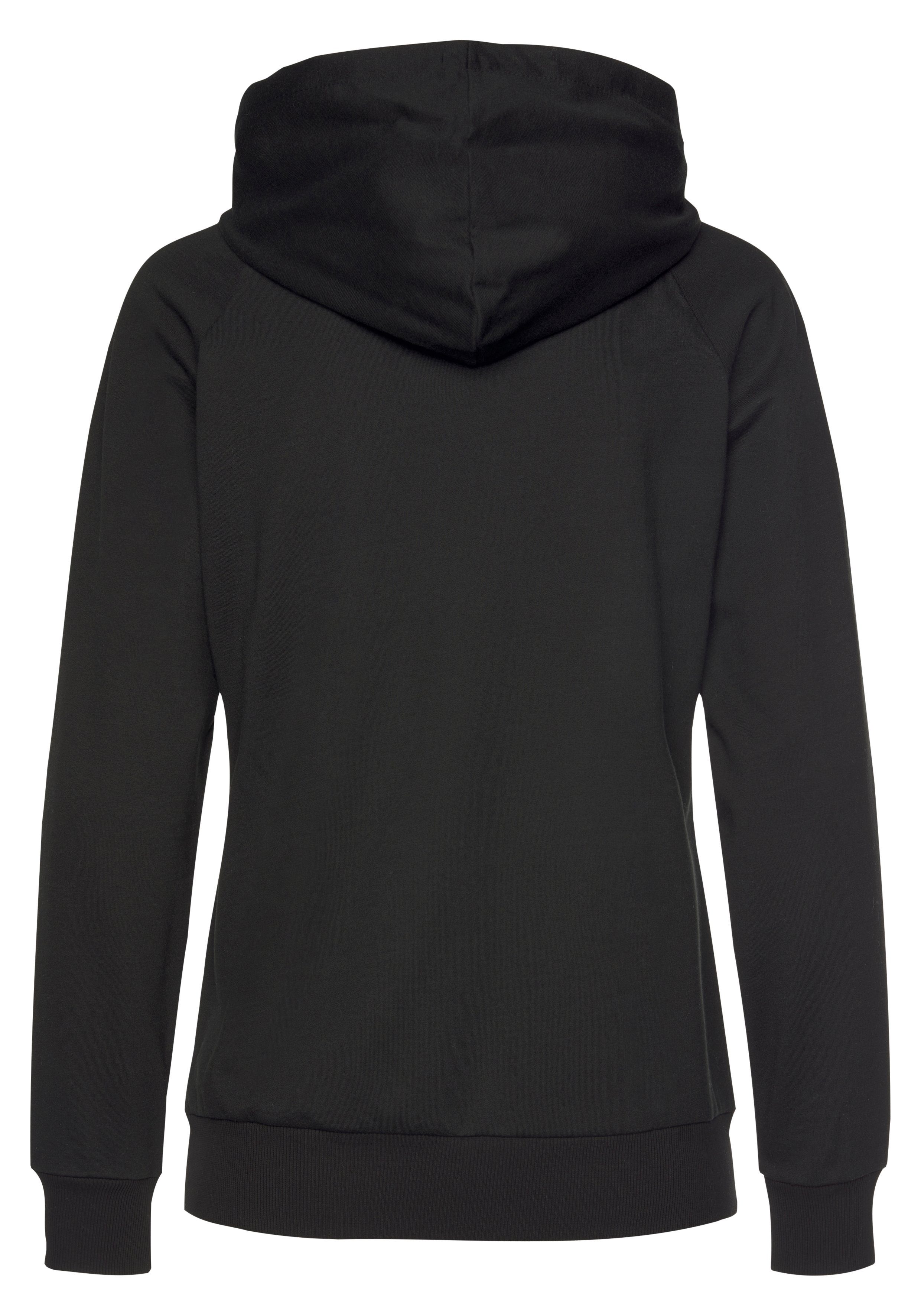 LASCANA Kapuzensweatjacke Sweatshirtjacke mit Details in Roségold, Loungewear