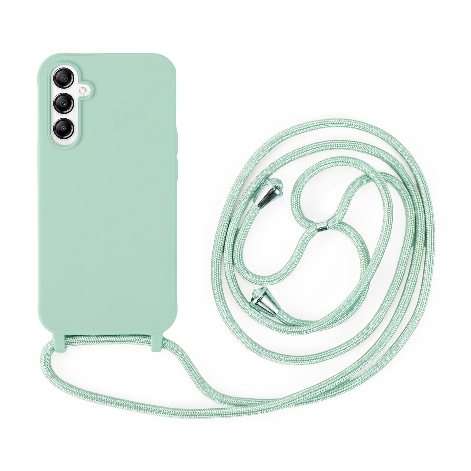betterfon Handykette für Samsung Galaxy A14 Handyhülle mit Band & Kordel Bumper Mintgrün, Hände frei – mit Silikonhülle & Schnur für flexiblen Alltag