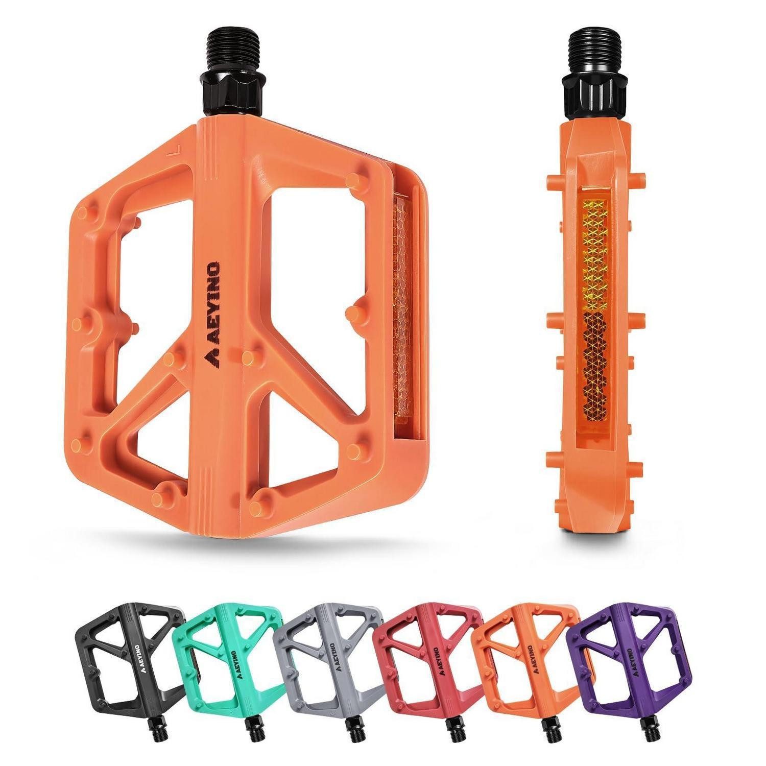 LuxusKollektion Plattformpedale Nylon Plattformpedale 9/16" Orange