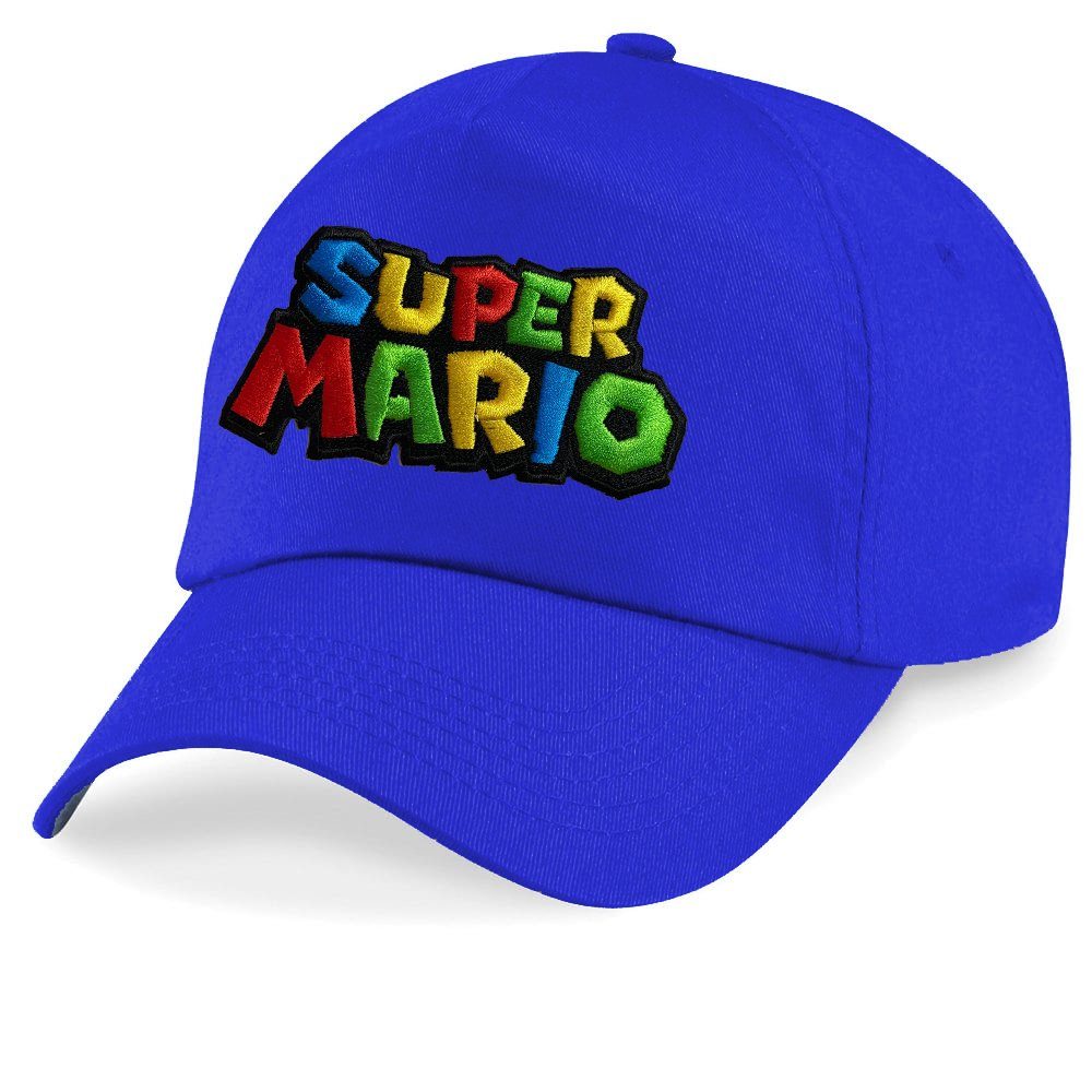 Blondie & Brownie Baseball Cap Kinder Super Mario Stick Patch Luigi Peach Nintendo One Size Royalblau