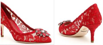 DOLCE & GABBANA DOLCE & GABBANA ICONIC EMBELLISHED LACE RAINBOW PUMPS SCHUHE SHOES POI Pumps