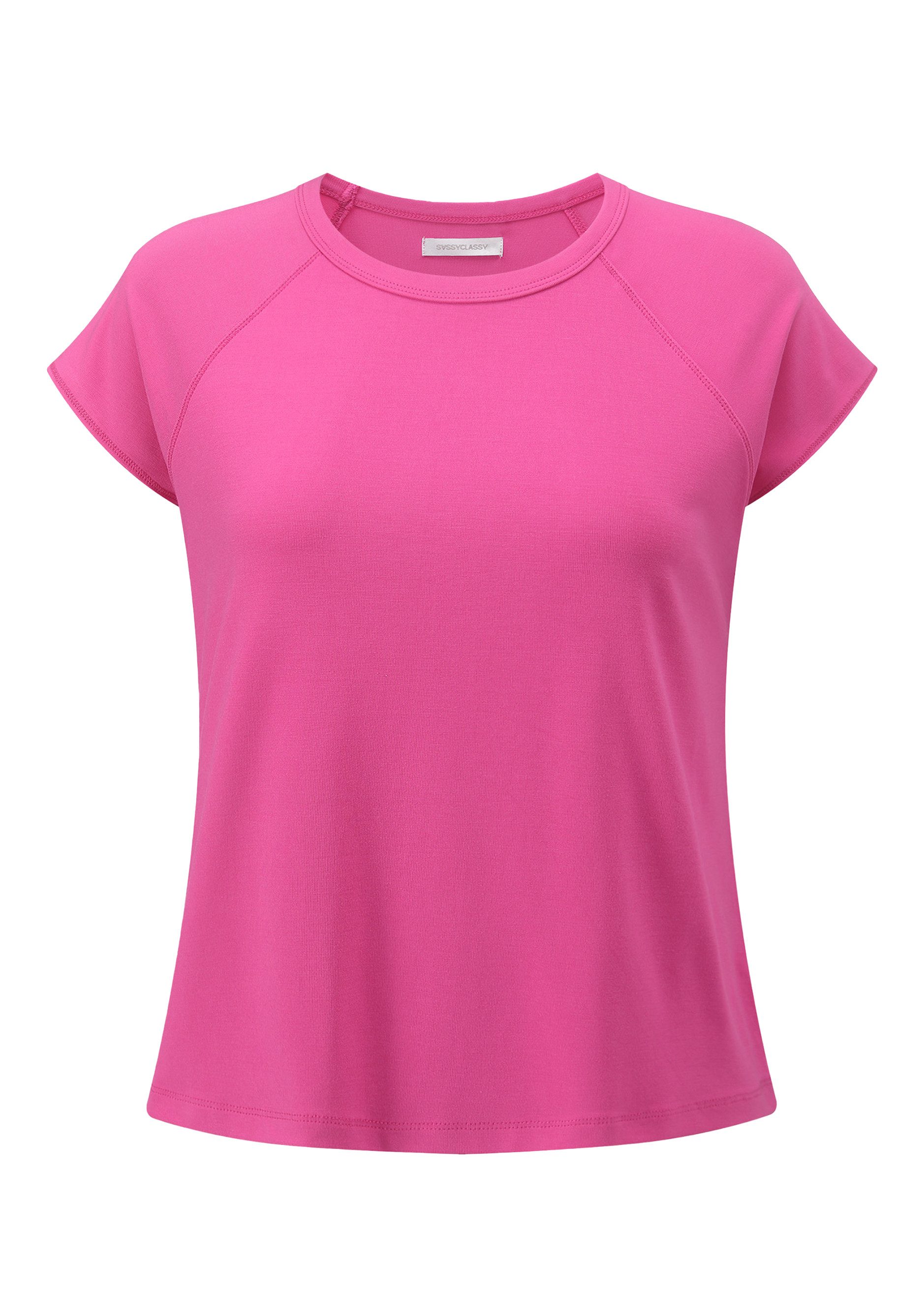 SASSYCLASSY T-Shirt T-Shirt mit Raglannaht für Damen Weiches Shirt aus Visk günstig online kaufen