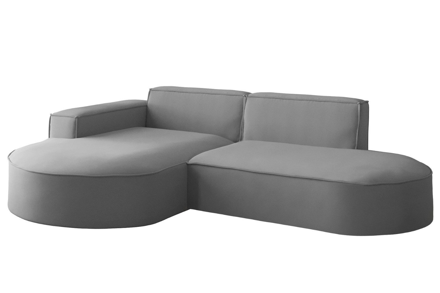Friderik-EU Ecksofa Ecksofa PARMA STUDIO 236 cm, Opera Stoff, Ottomane links oder rechts, Rundumbezug