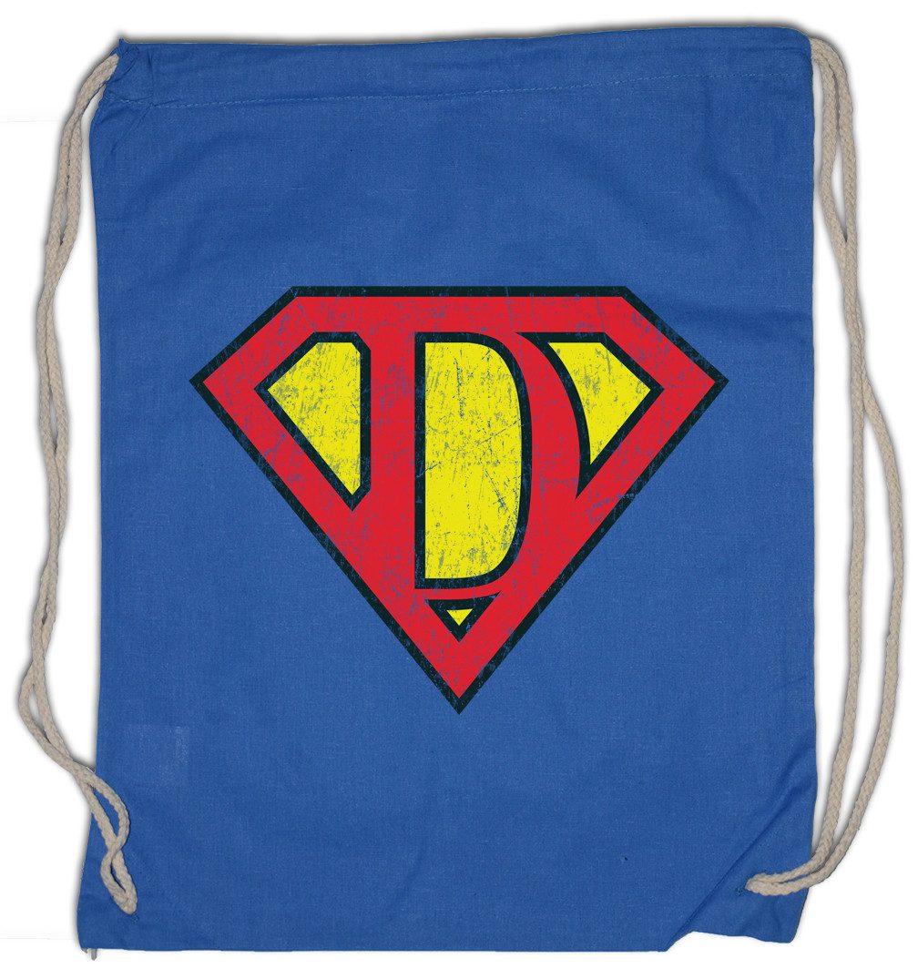 Turnbeutel Super D Turnbeutel Buchstabe Initialen Vorname Nachname Man Fasching