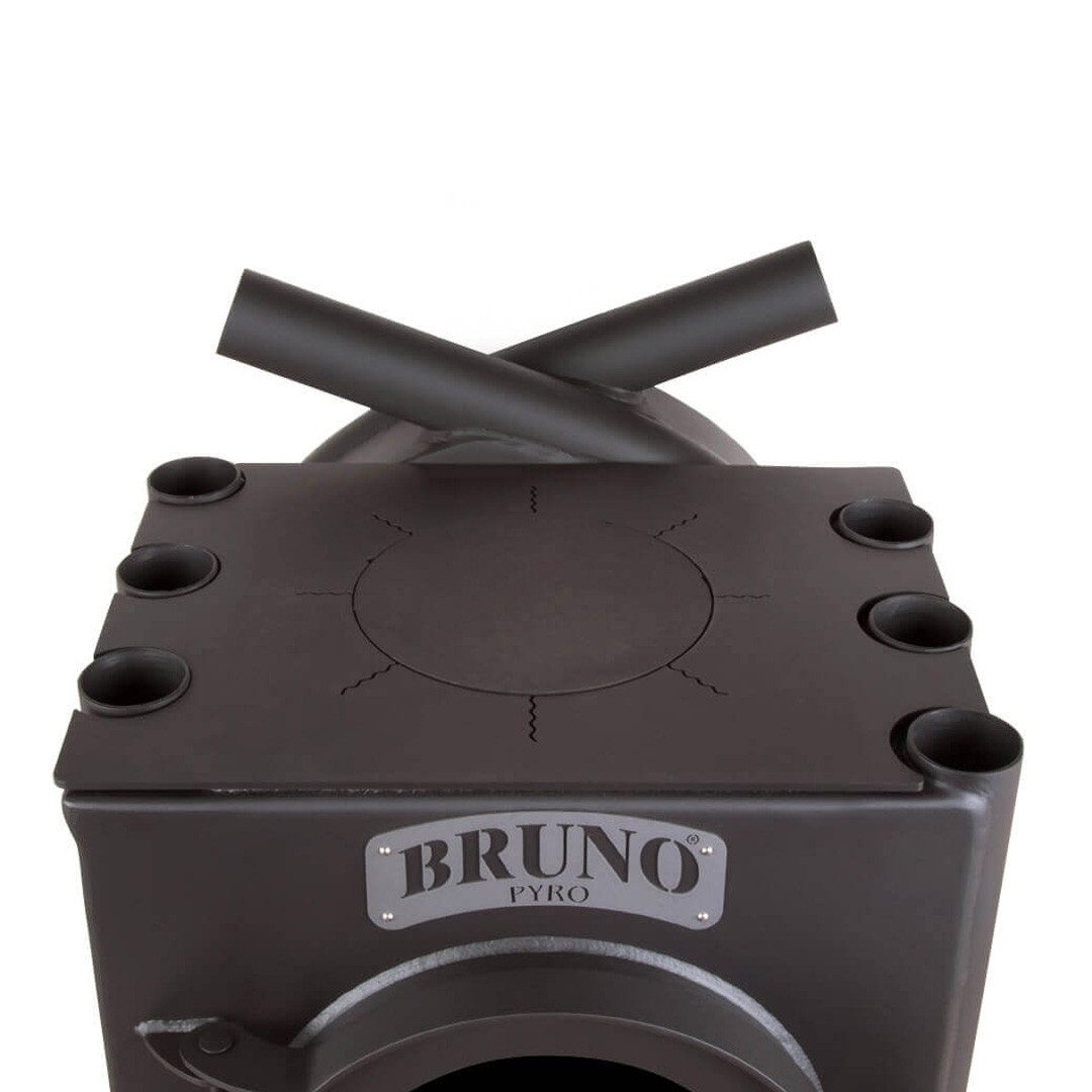 Bruno Kaminofen Bruno® Werkstattofen Pyro II mit Herdplatte schwarz 16 kW Stahl A, 16 kW