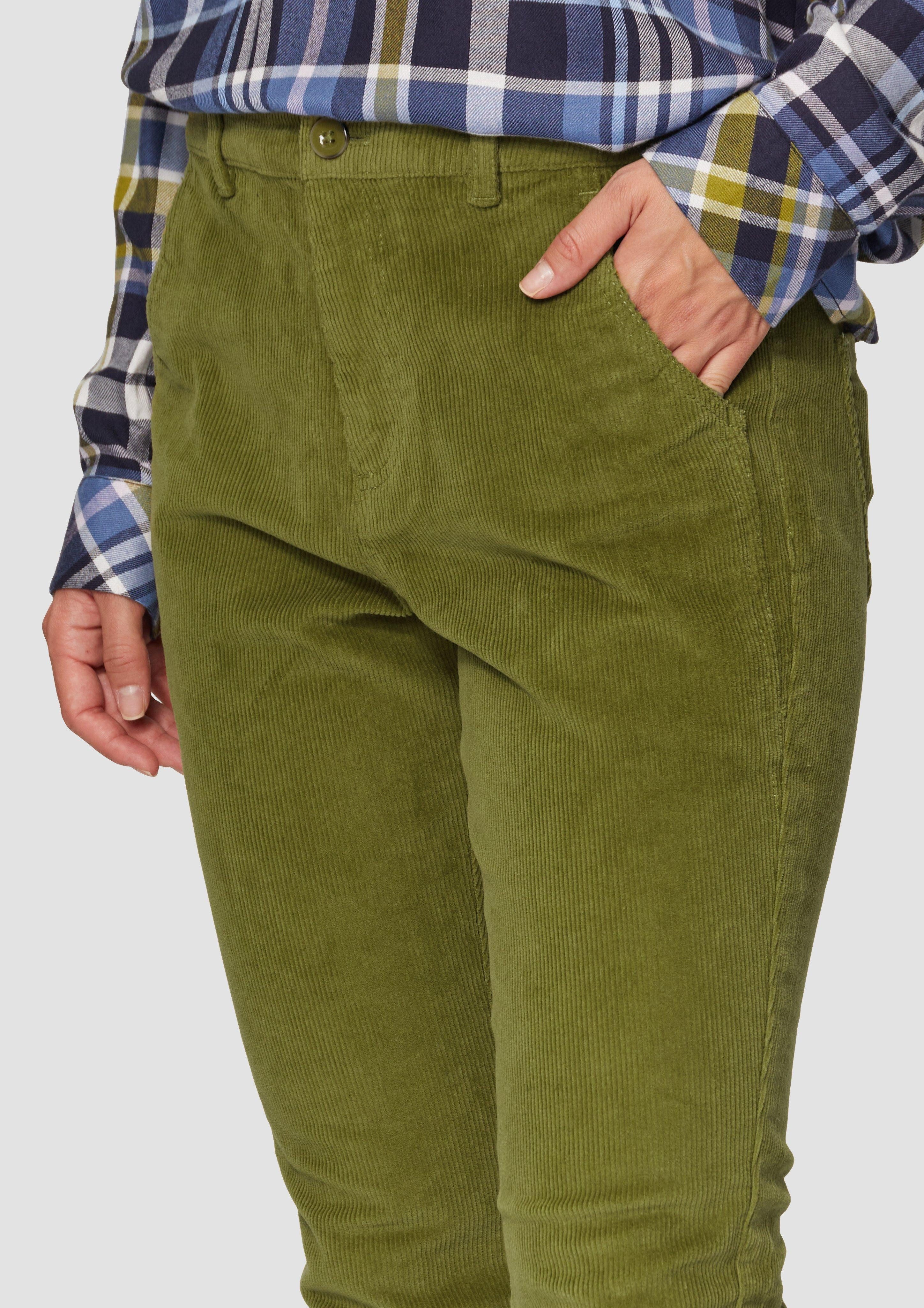 s.Oliver Stoffhose Schmal geschnittene Cordhose Label-Patch günstig online kaufen