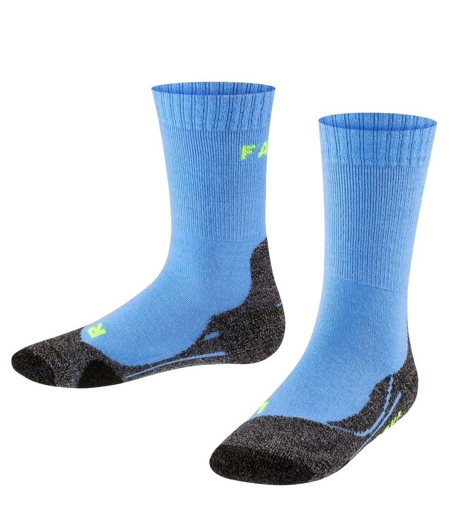FALKE Wandersocken TK2 (Merinowoll-Mix, mittelstarke Polsterung) blau Kinder - 1 Paar