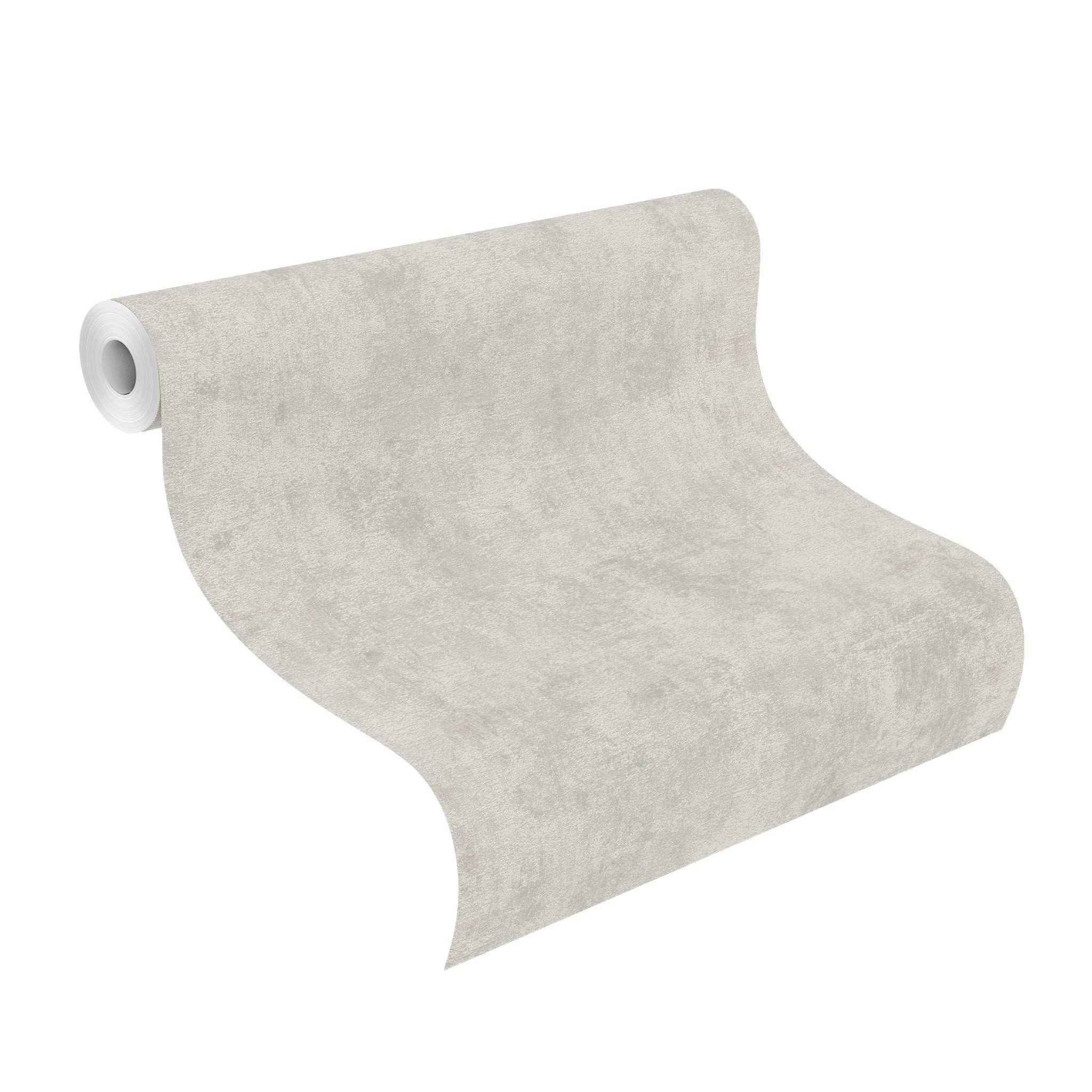 Rasch Vliestapete Betonoptik in Grau - my moments, strukturiert, unifarben mit Farbeinsatz, urban, Ton-in-Ton, (1 Rolle, 1 St), Industrial, Beton