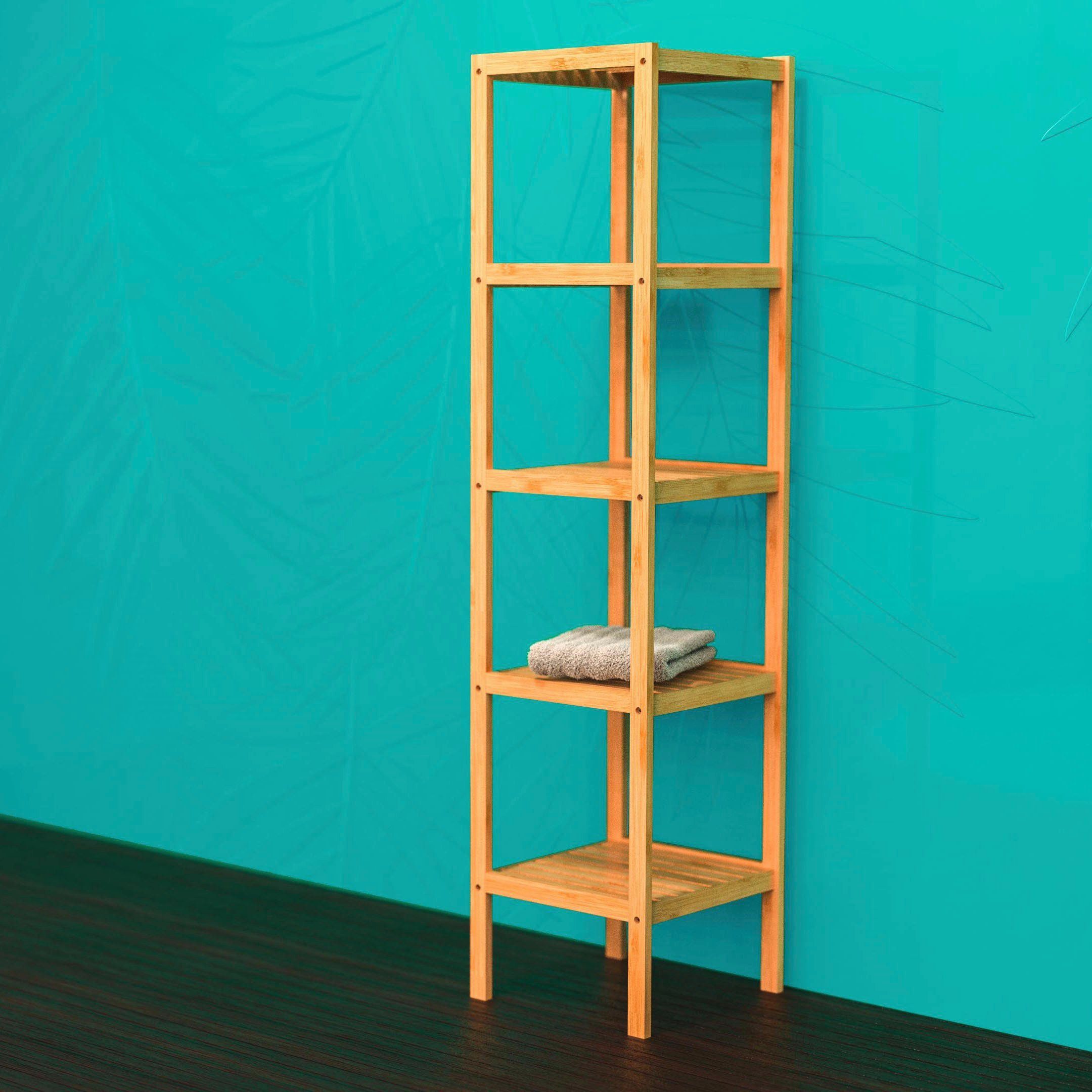 Eisl Badregal Bambus, Bambus, Badregal schmal mit 5 Ablagefächern, 34 cm br günstig online kaufen