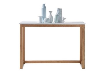 MCA furniture Couchtisch Riverbright, Beistelltisch Konsole Tisch weiß matt lackiert Eiche MDF rechteckig geölt 110 cm