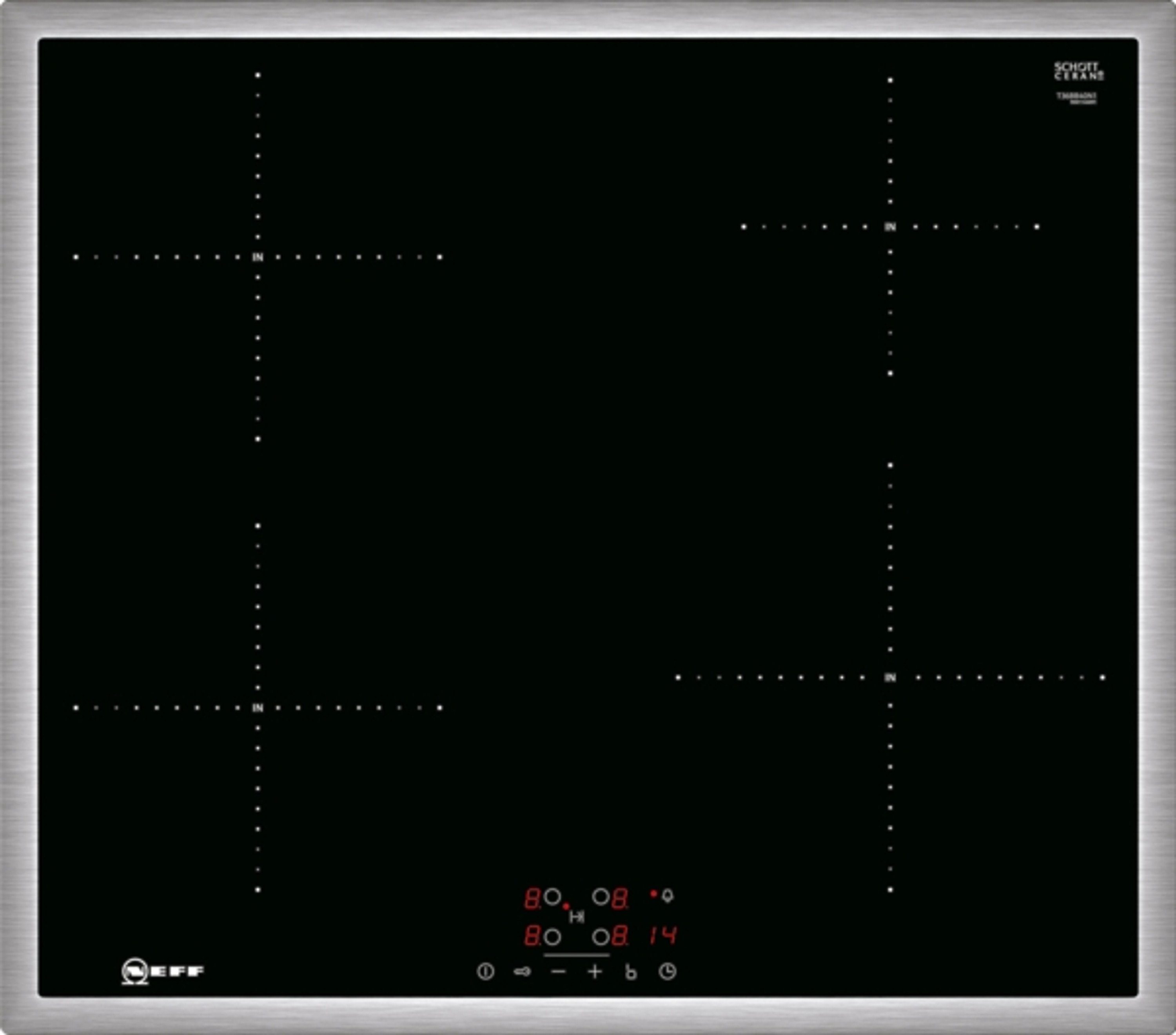 NEFF InduktionsKochfeld von SCHOTT CERAN® N 50 T36BB40N1, mit TouchControlBedienung, Touch