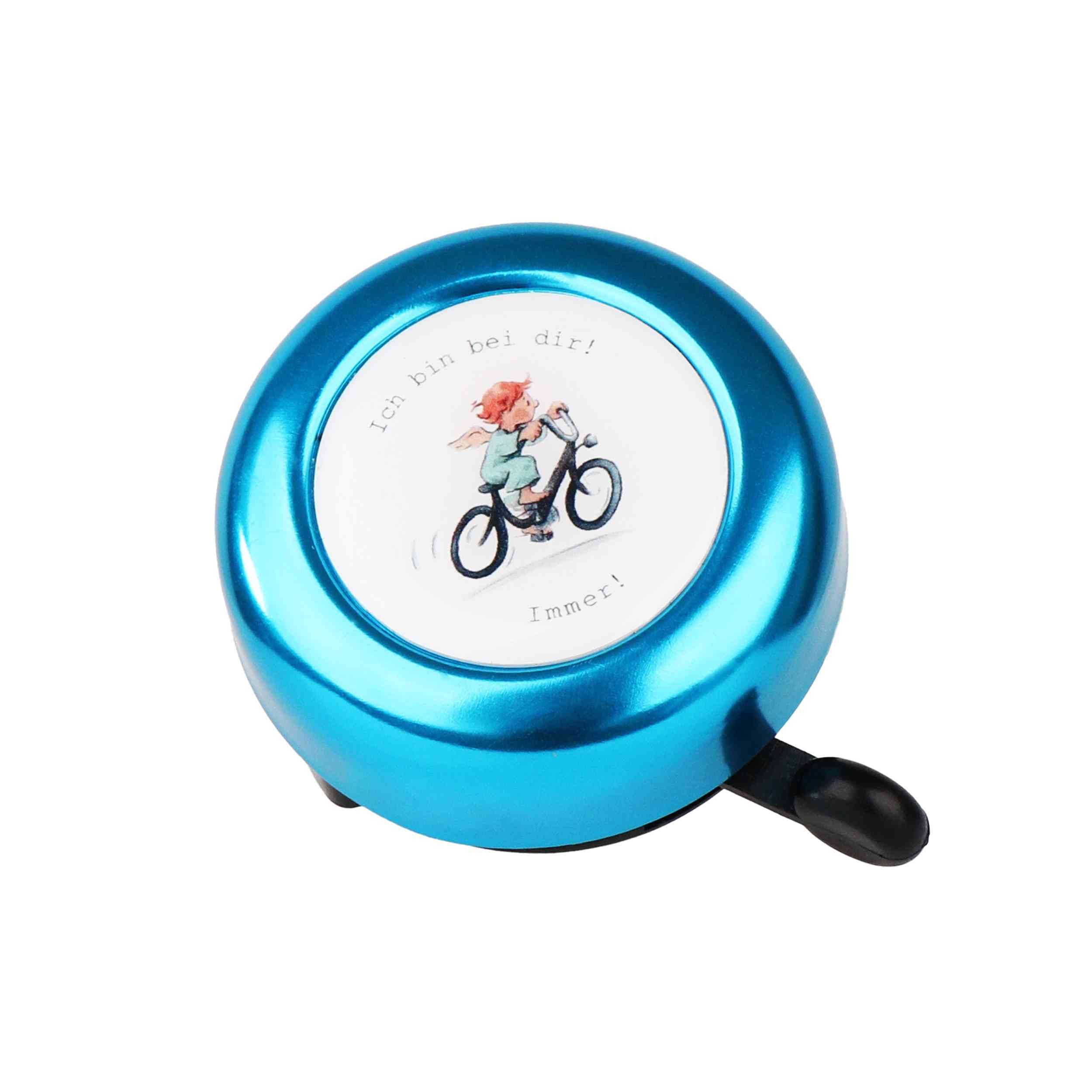 Fahrradklingel Fahrradklingel für Kinder - 5,5 cm Fahrradglocke Blau mit Schutzengel