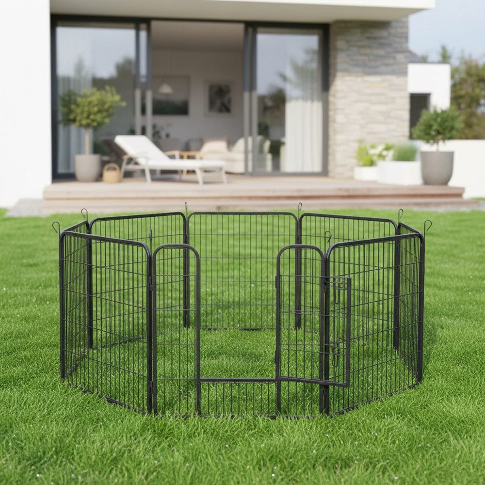 Freigehege Welpenlaufstall 80x80cm Freilaufgehege Tierauslauf Gitter Hundezaun