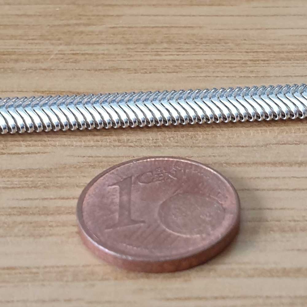 HOPLO Schlangenkette Silberkette Schlangenkette Länge 45cm - Breite 6,3mm - günstig online kaufen