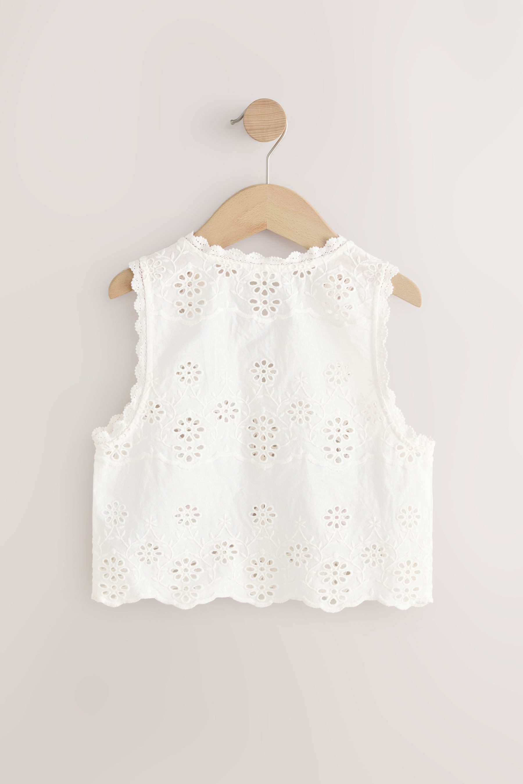 Next Spitzenbluse Bluse mit Zierdetails aus 100 % Baumwolle (1-tlg)