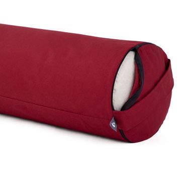 bodhi Yoga Bolster Yoga BOLSTER CLASSIC weinrot, Dinkelhülsen