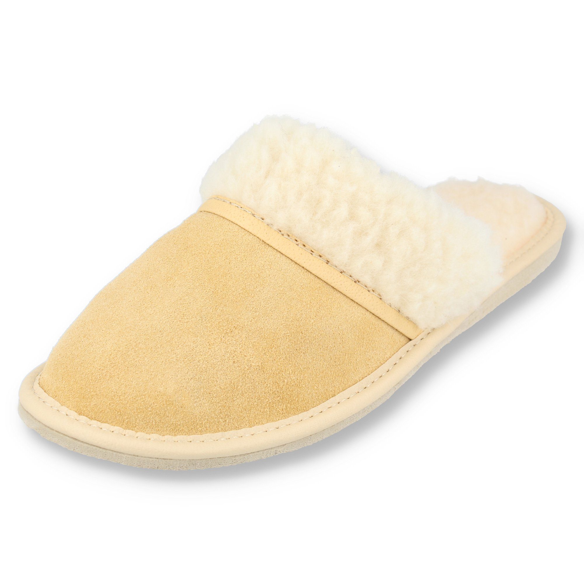 filsko Brana Hausschuhe "Cappuccino" für Damen Hausschuh mit Schafwolle-Strickware gefüttert