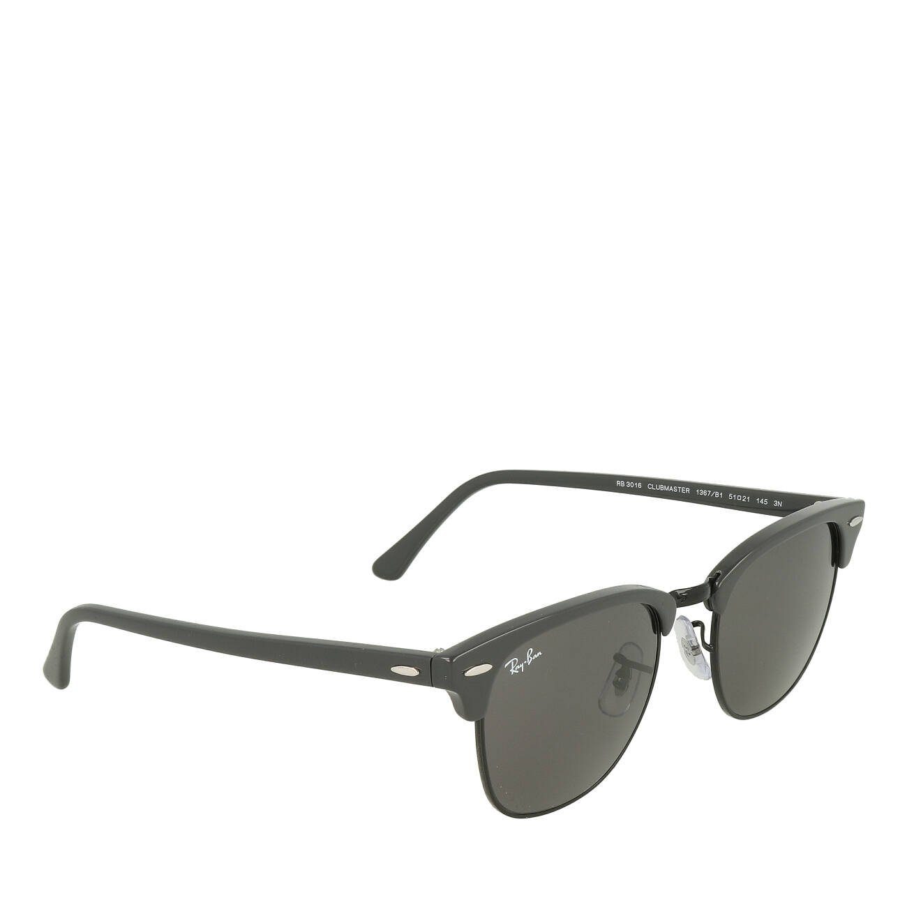 Ray-Ban Sonnenbrille Ray-Ban Clubmaster RB3016 1367B1 Grey On Black Dark Grey